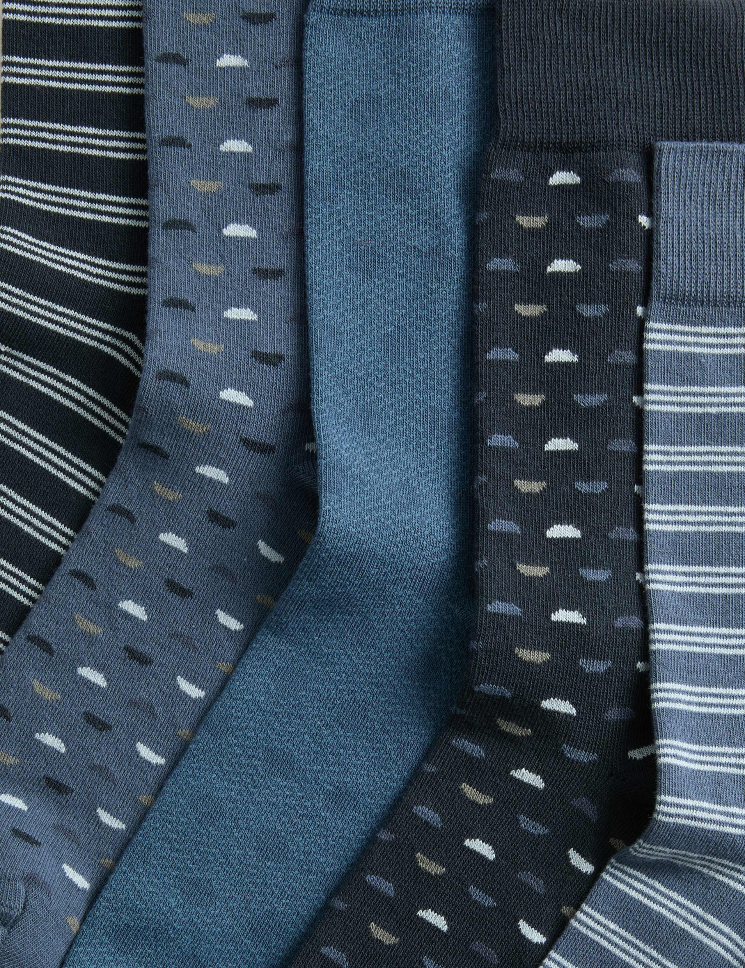 5 Pack Cool & Fresh™ Geometric Cotton Rich Socks 2 of 2