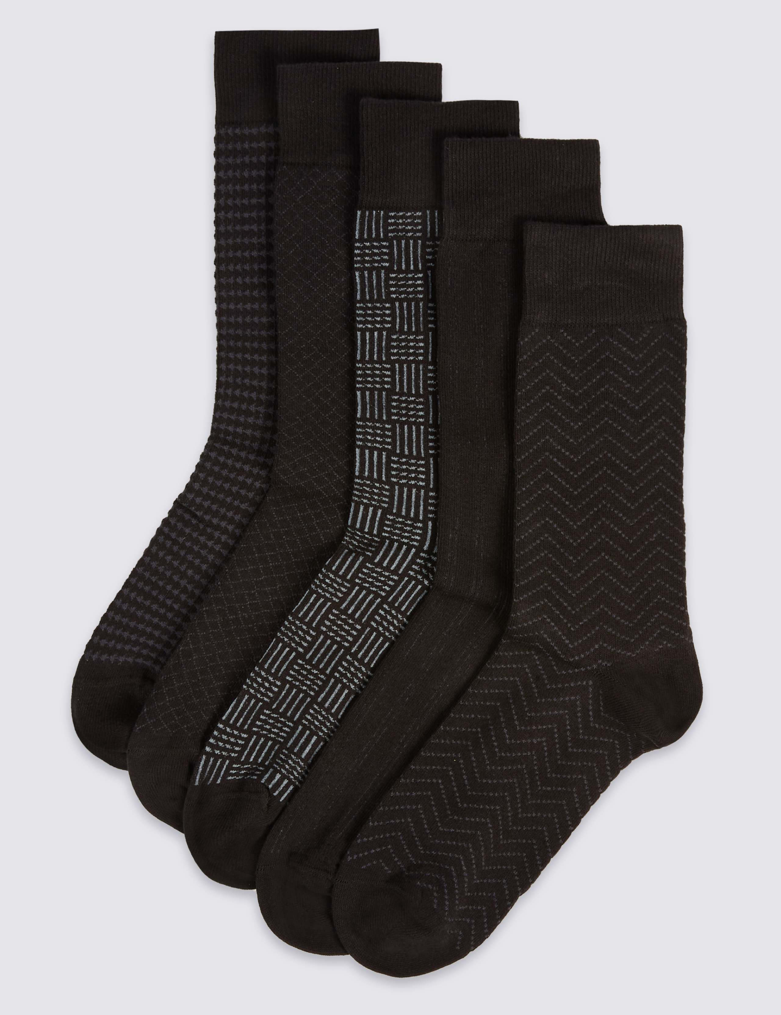 5 Pairs of Cool & Freshfeet™ Cotton Rich Socks 1 of 1