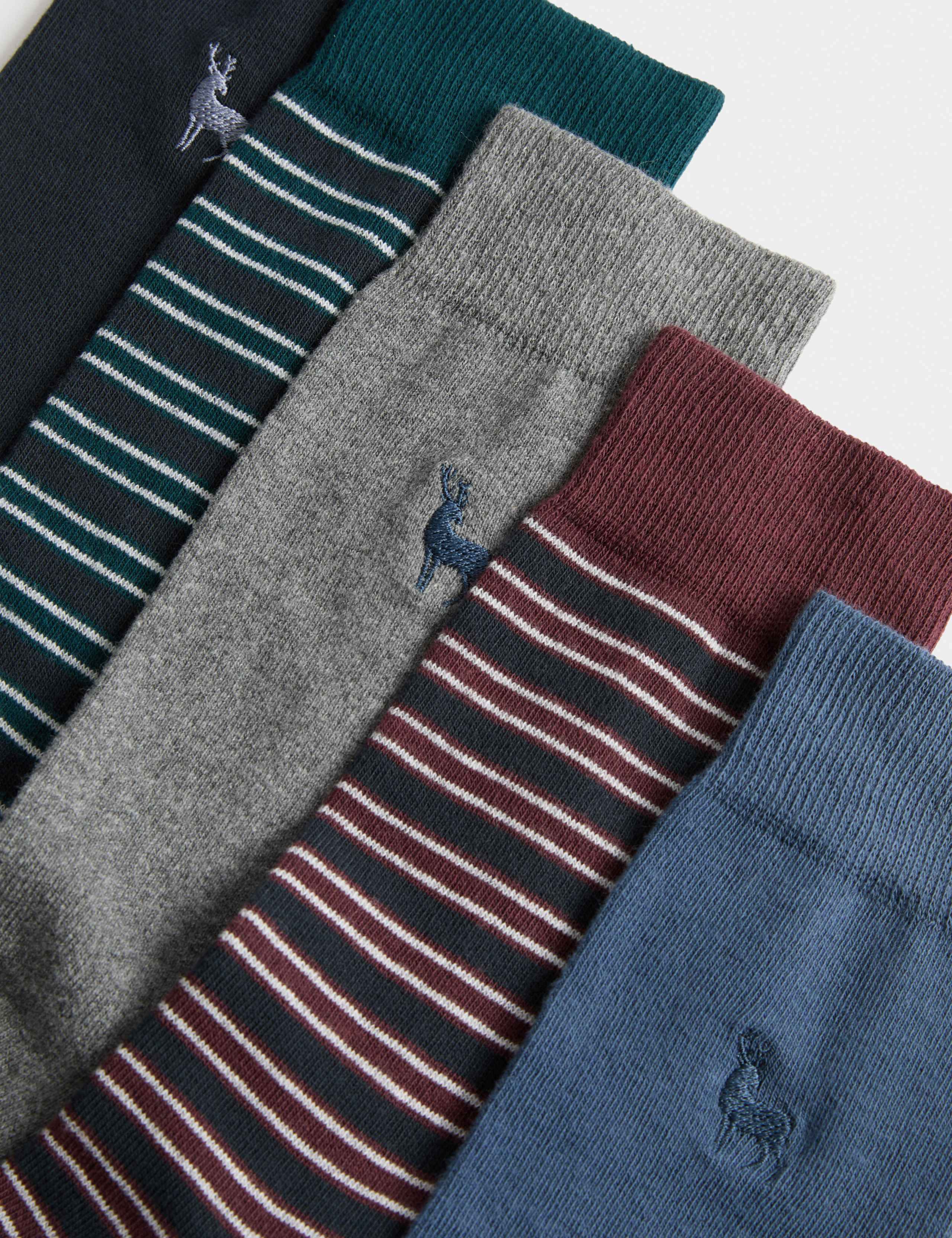 5 Pack Cool & Fresh™ Stag Cotton Rich Socks 2 of 2