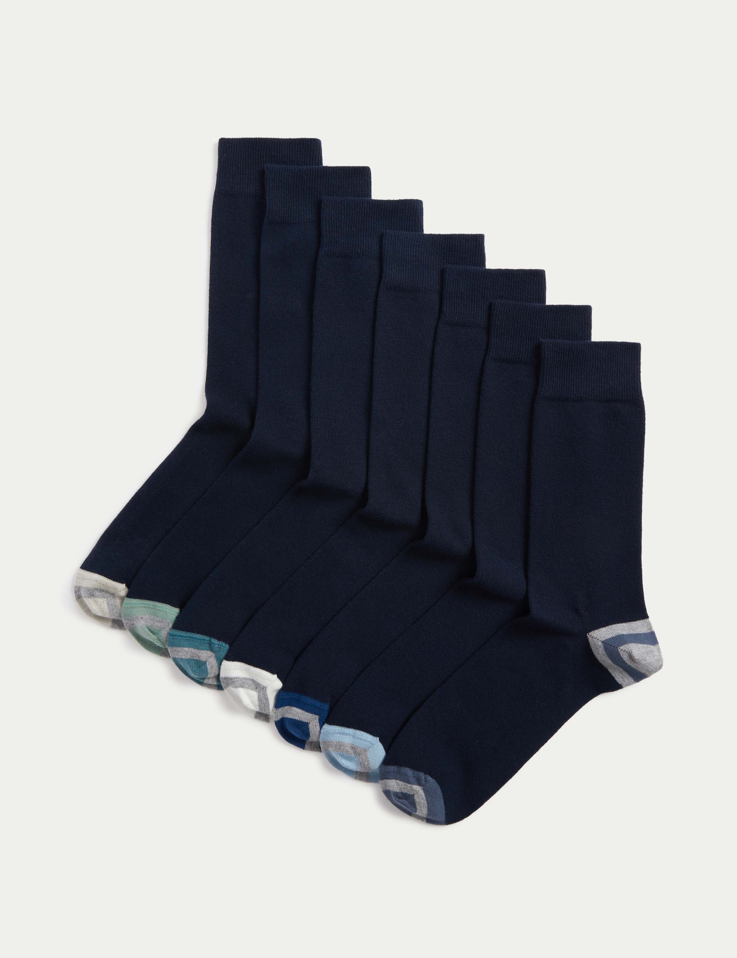 7 Pack Cool & Fresh™ Cotton Rich Socks 1 of 2