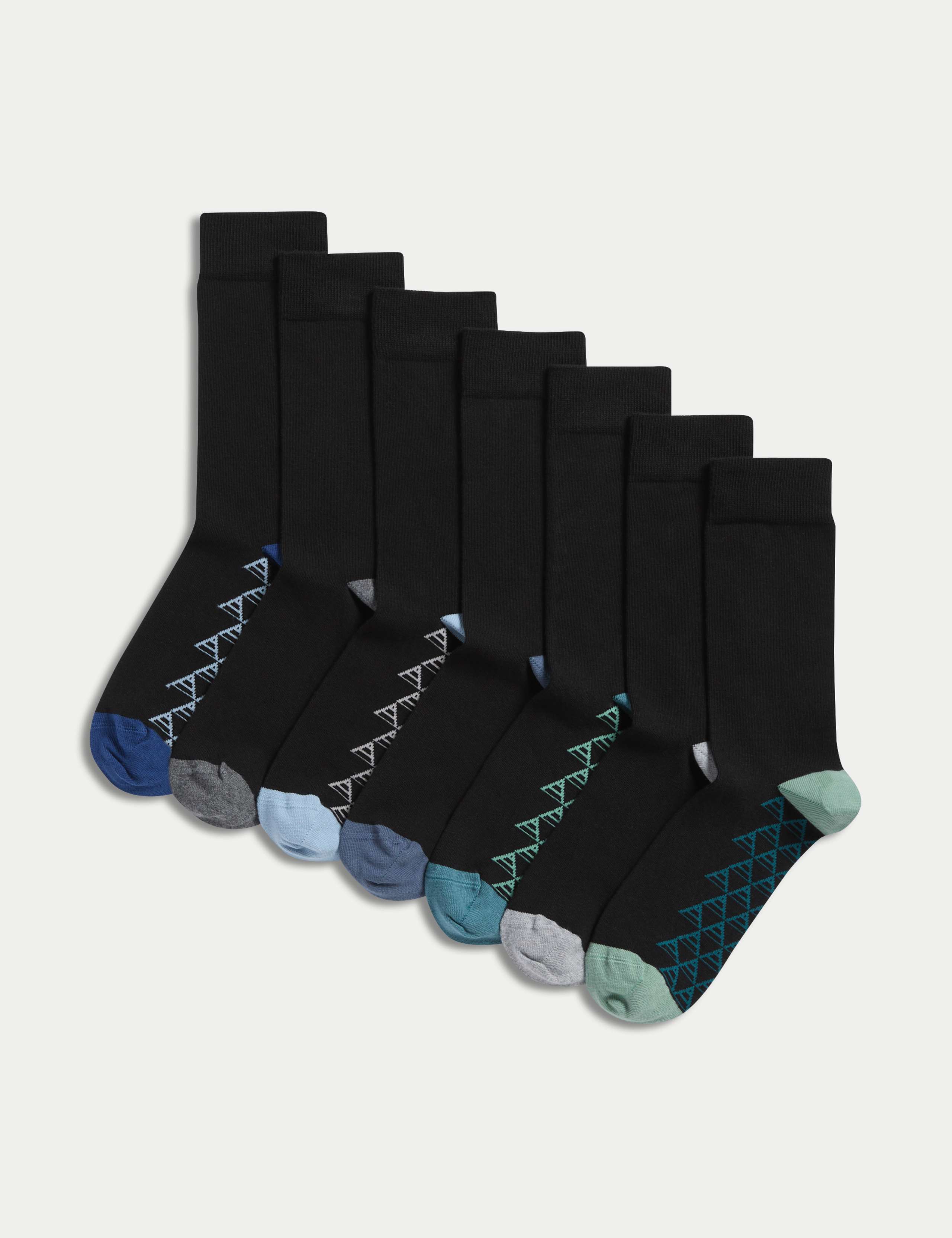 7 Pack Cool & Fresh™ Cotton Rich Socks 1 of 2