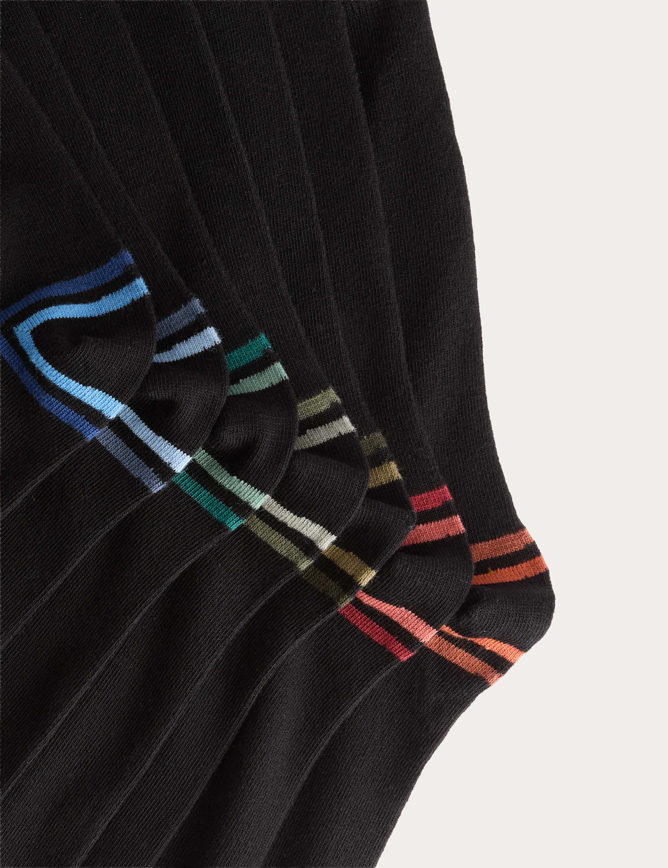 7 Pack Cool & Fresh™ Striped Cotton Rich Socks 2 of 2