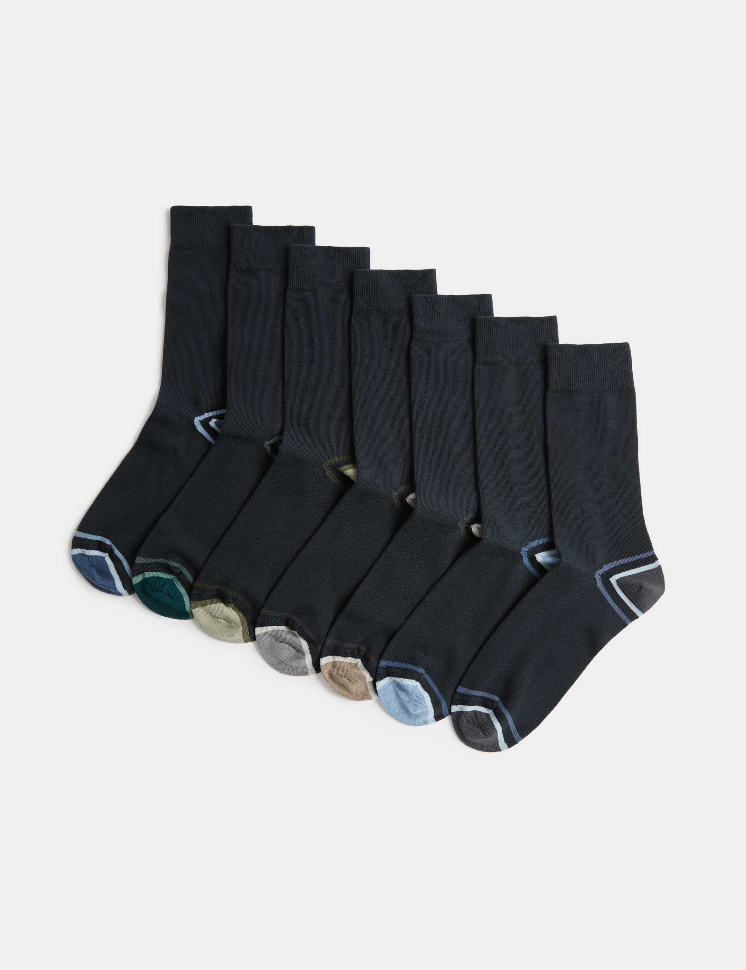 7 Pack Cool & Fresh™ Cotton Rich Socks 1 of 2