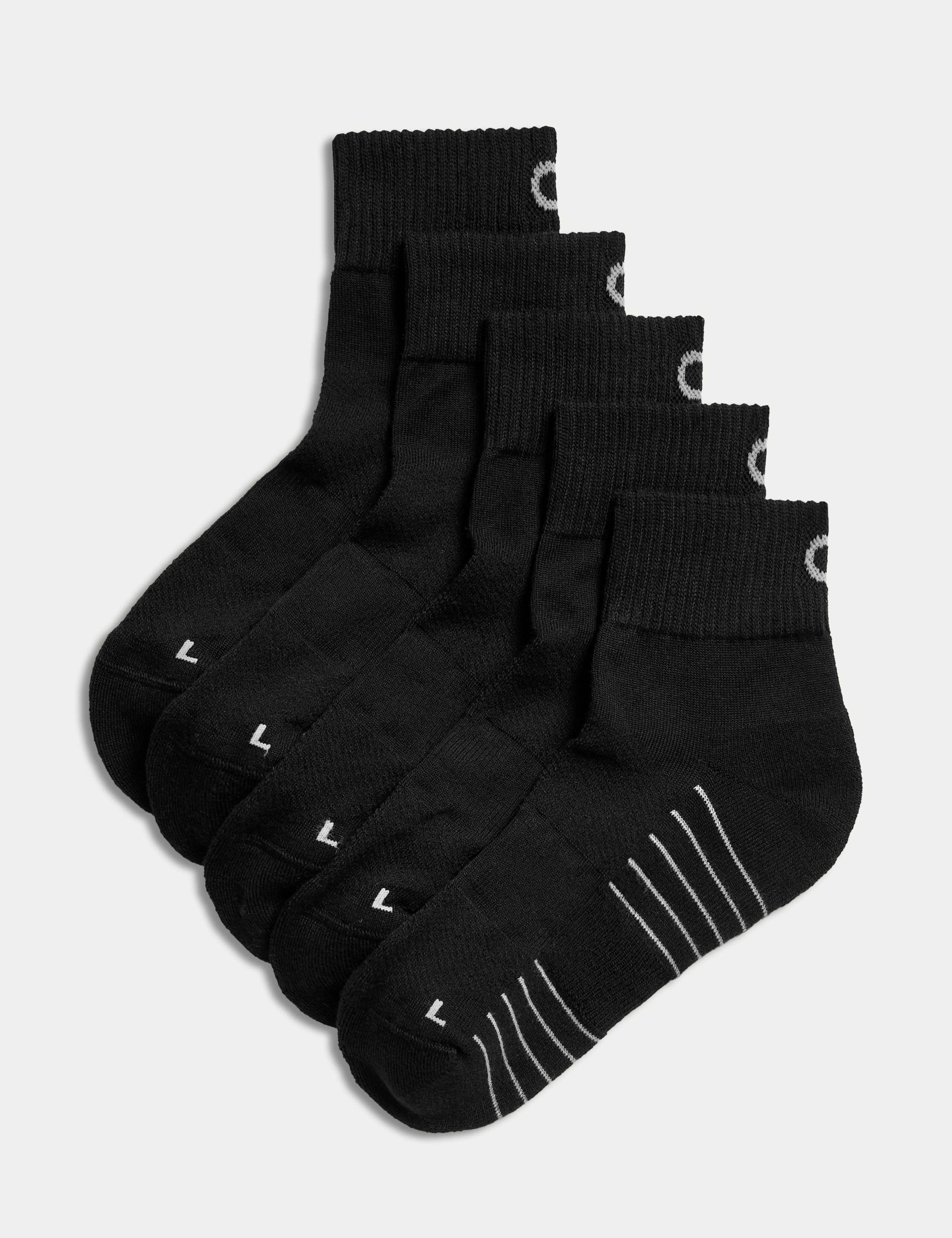 5 Pack Cushioned Quarter Liner Sport Socks 1 of 2