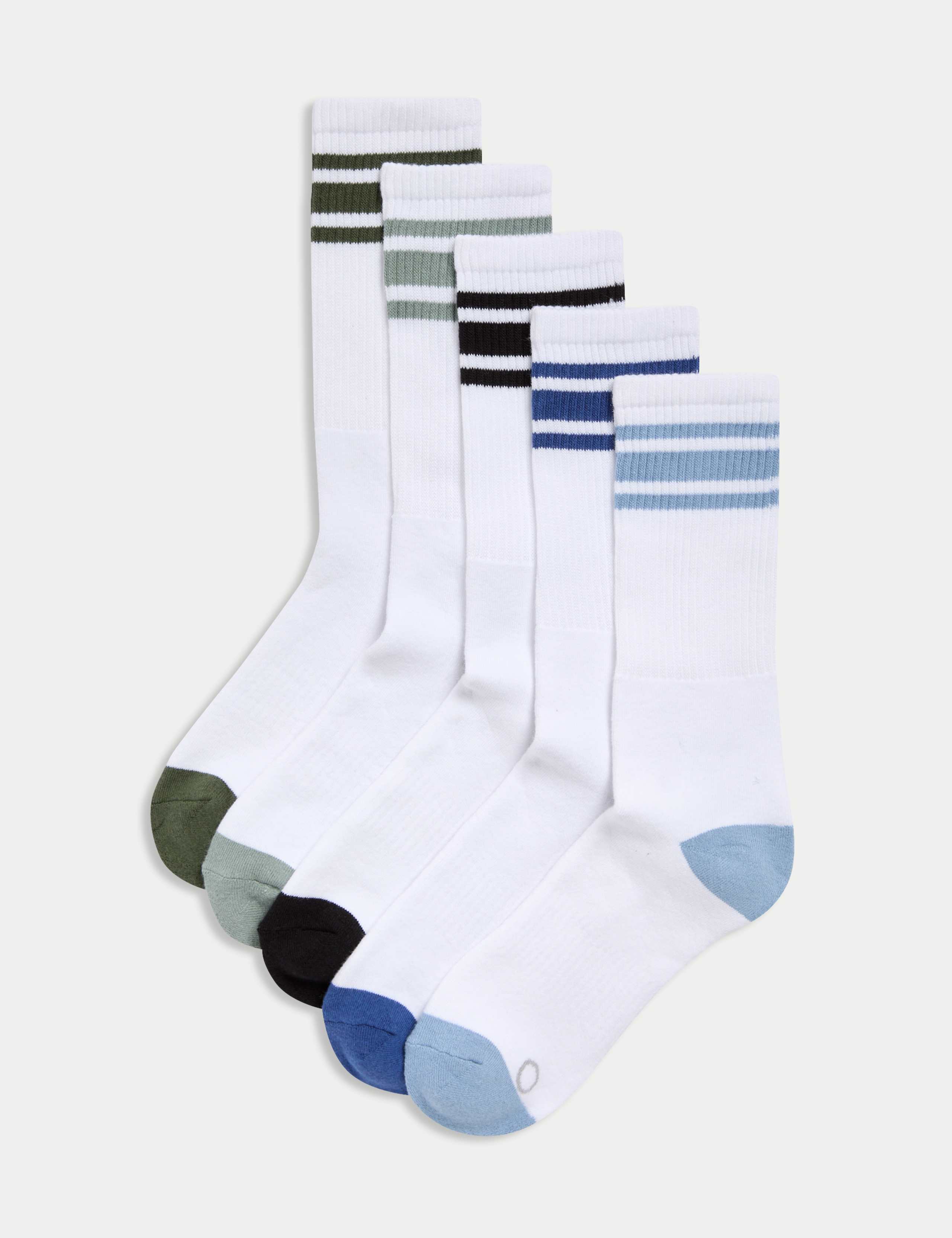 5 Pack Cool & Fresh™ Cotton Rich Cushioned Sports Socks 1 of 2