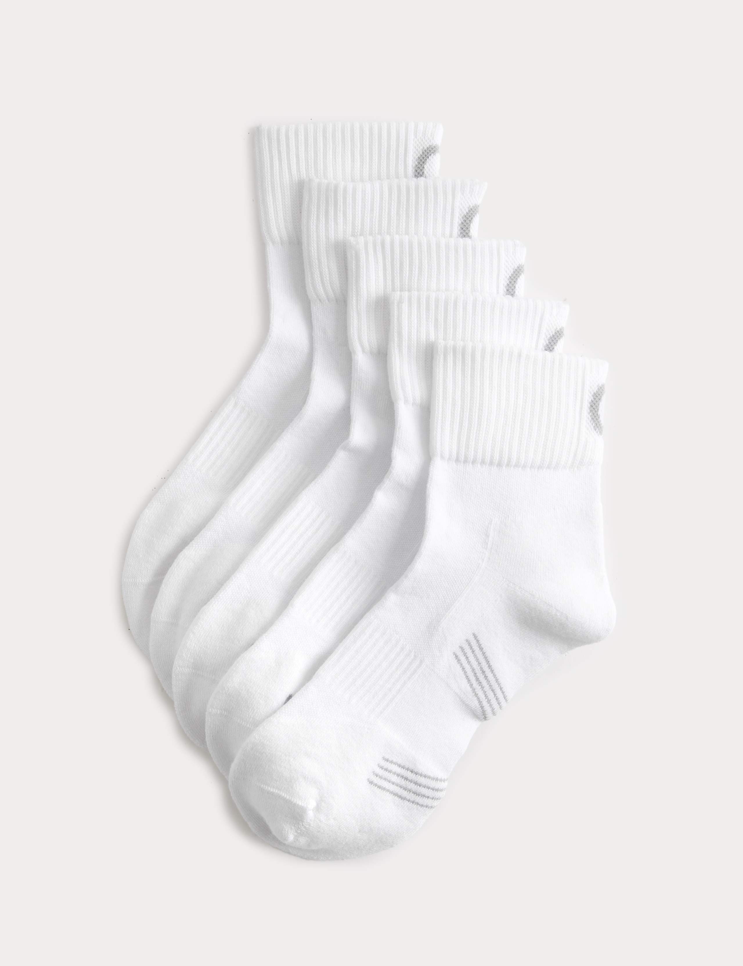5 Pack Cool & Fresh™ Cushioned Cotton Rich Quarter Liner Sport Socks 1 of 1