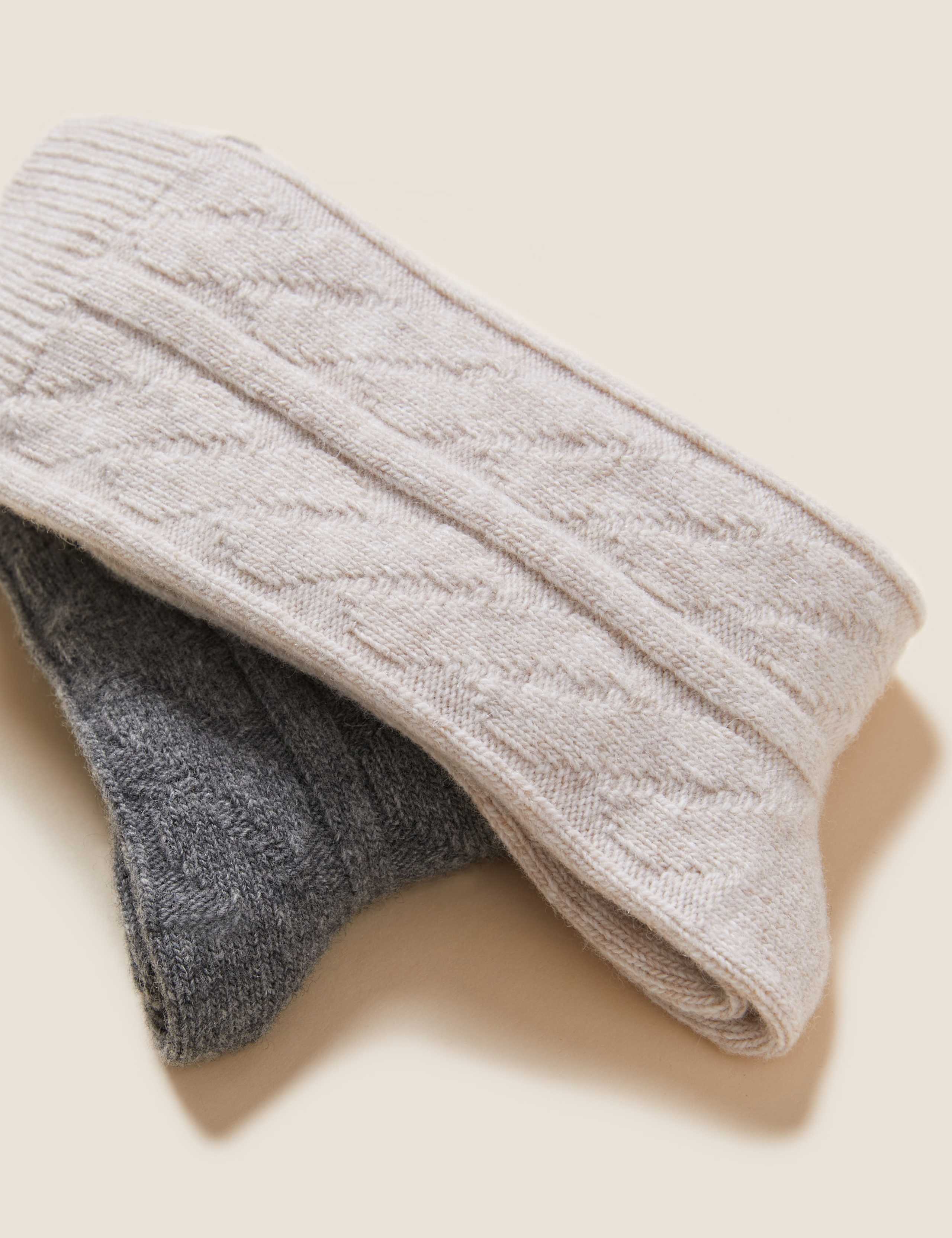 2pk Lambswool Socks 6 of 6