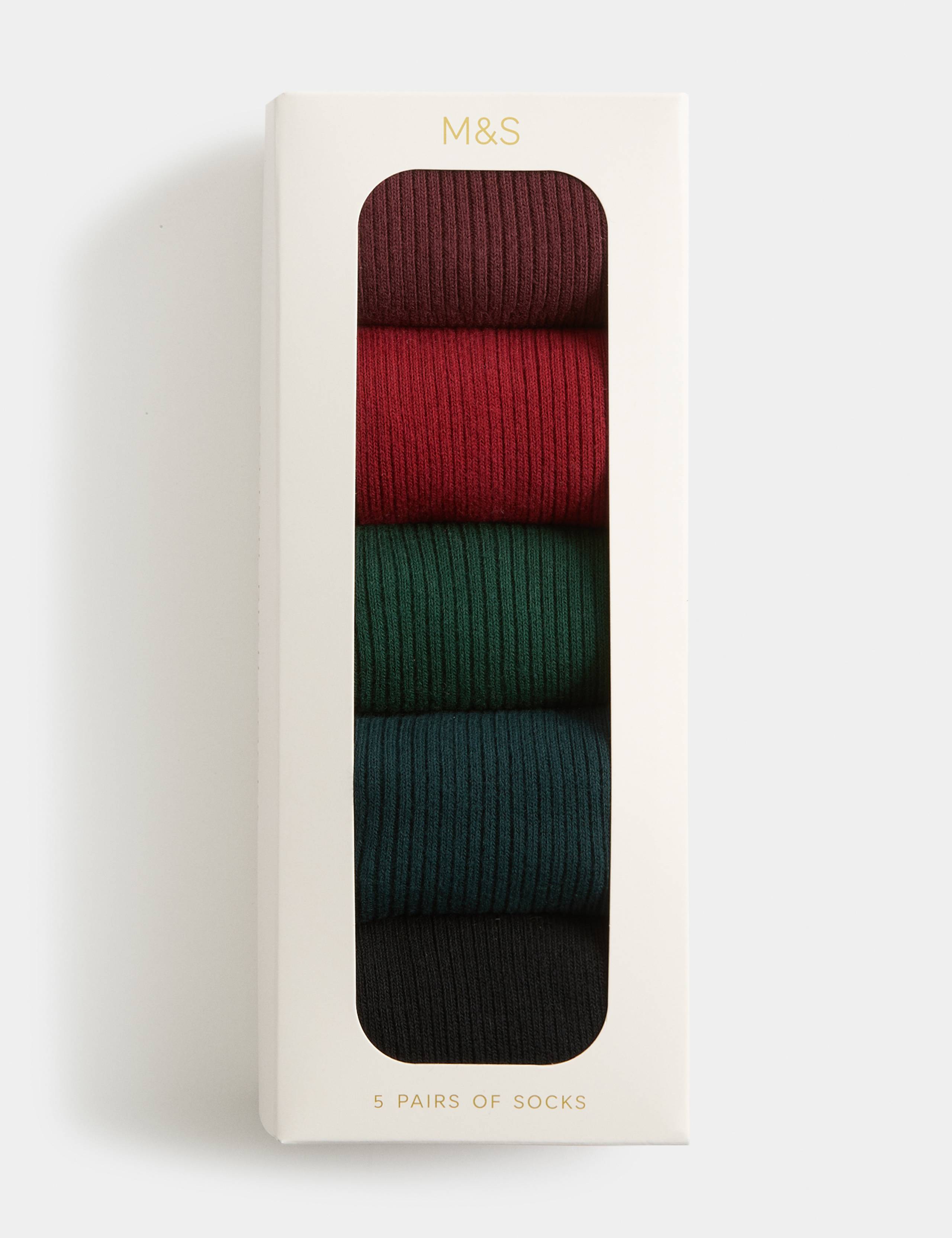 5 Pack Cotton Rich Casual Socks 3 of 3