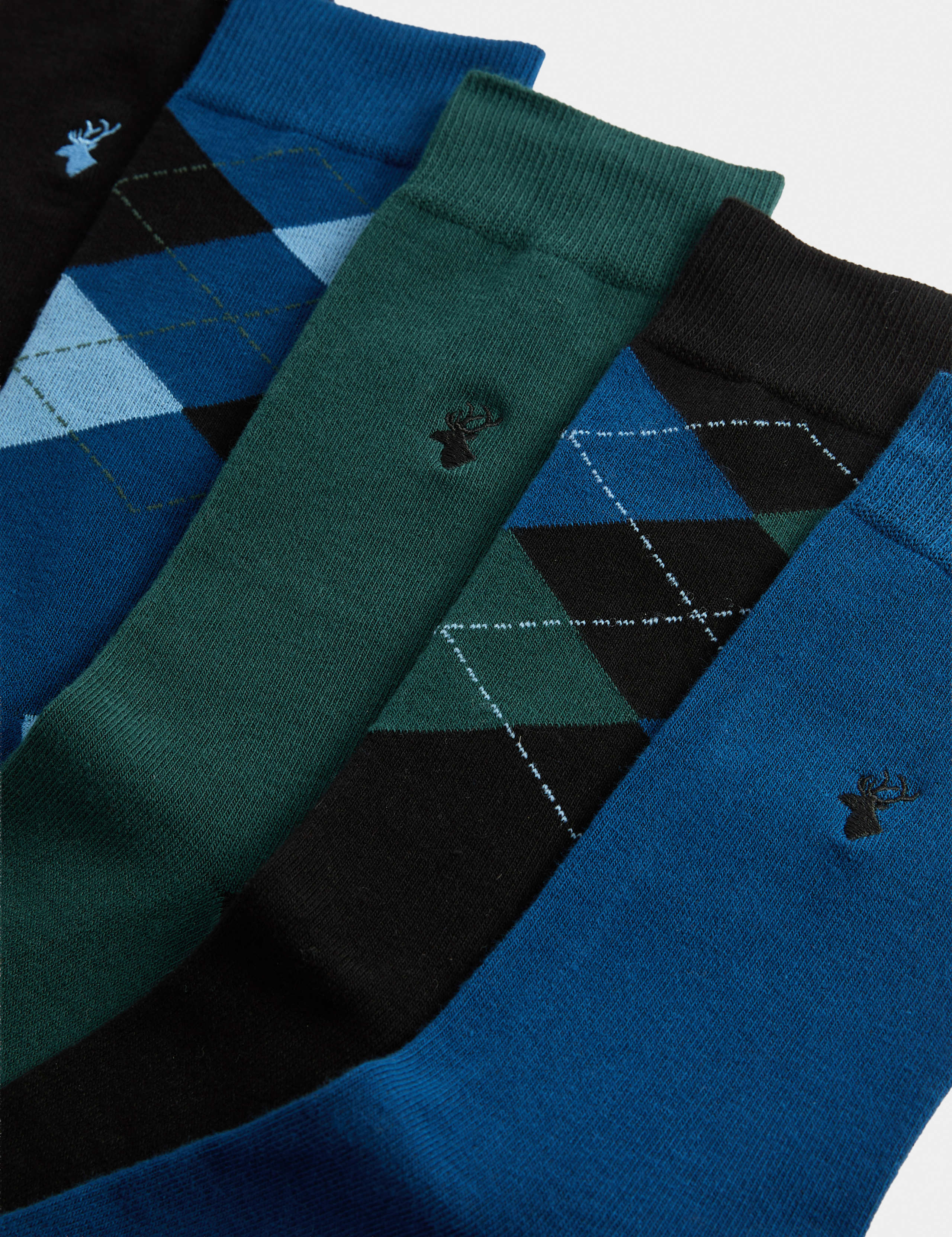 5 Pack Cool & Fresh™ Stag Argyle Cotton Rich Socks 2 of 3
