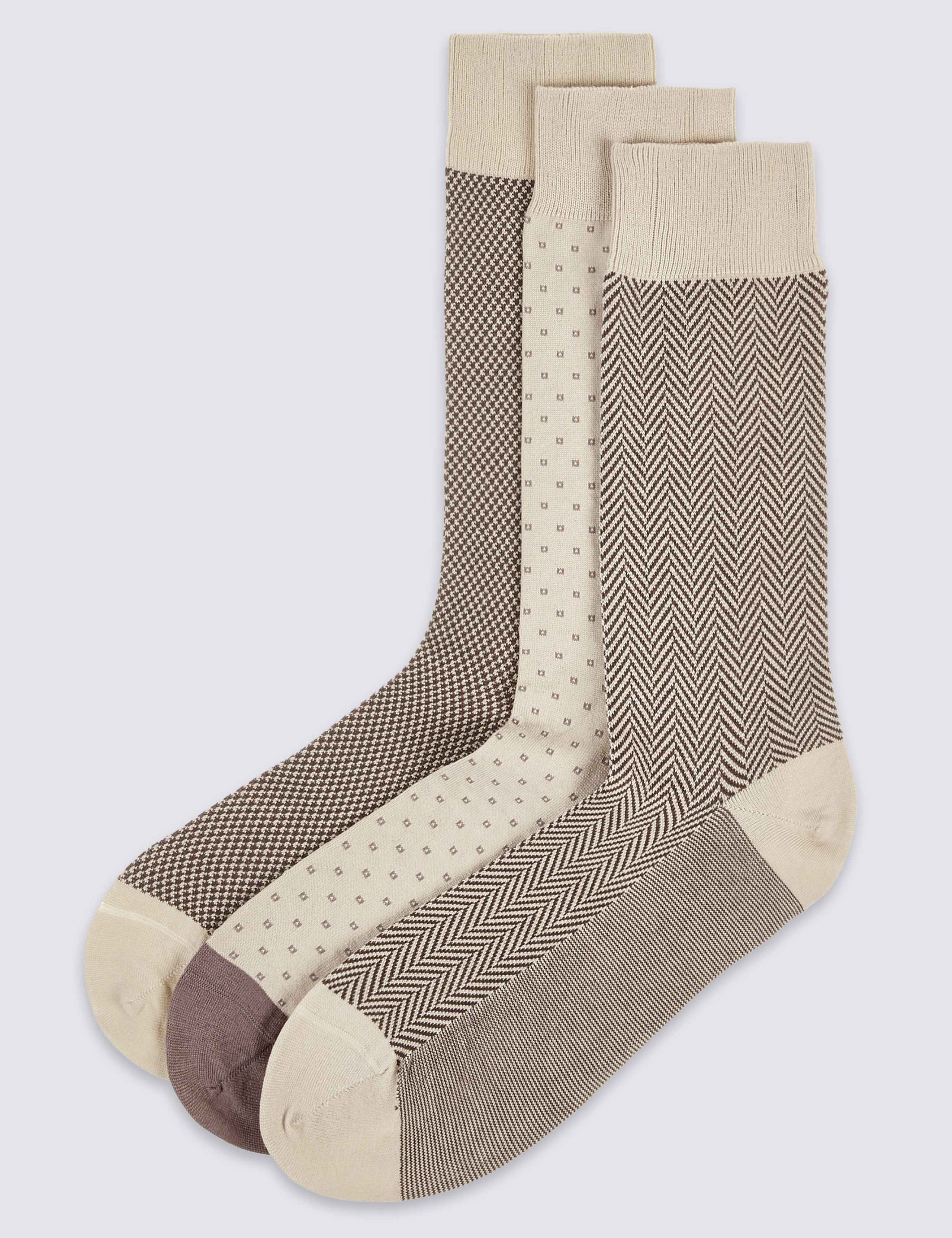 3pk Cotton Rich Socks 1 of 1