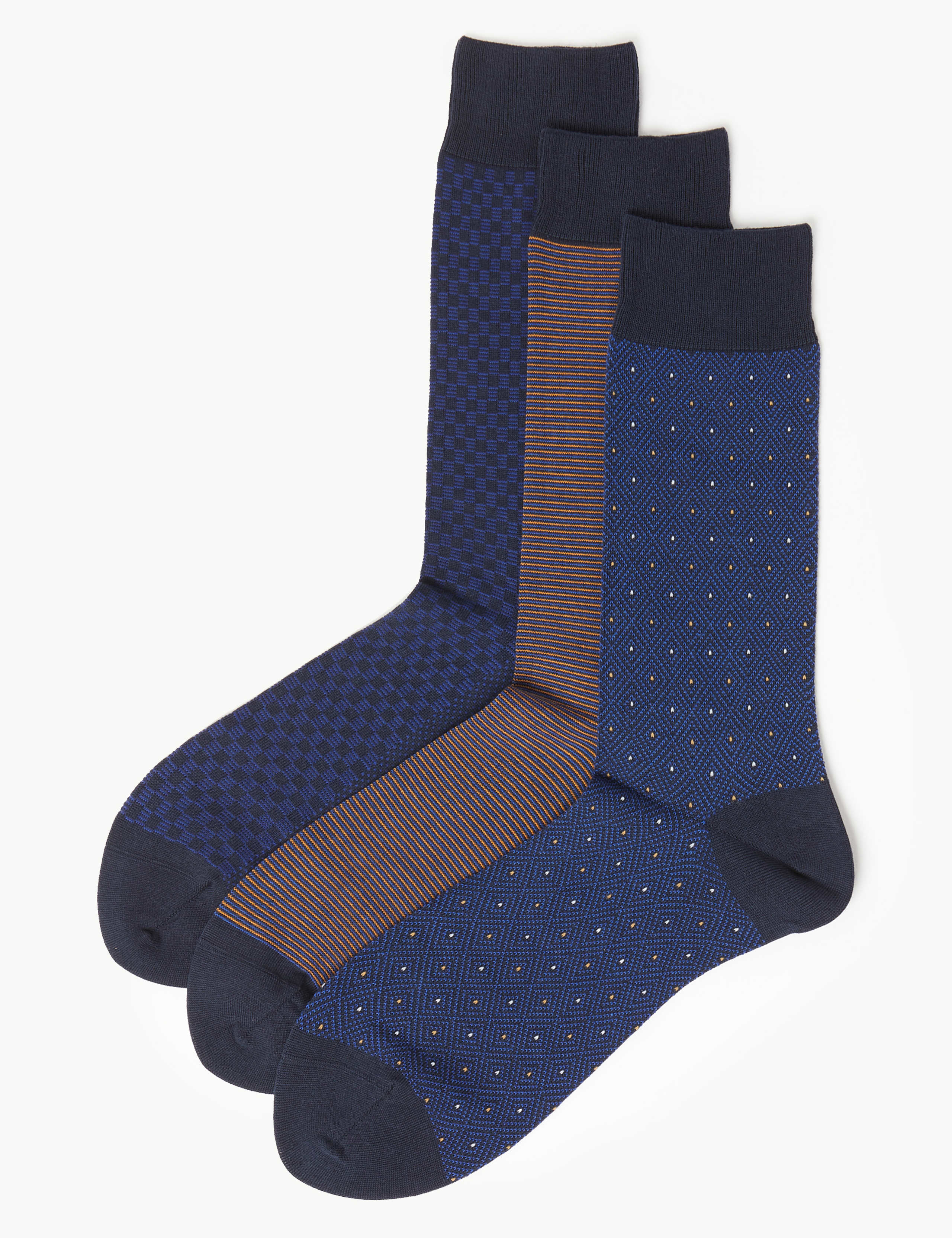 3pk Luxury Egyptian Cotton Socks 1 of 2