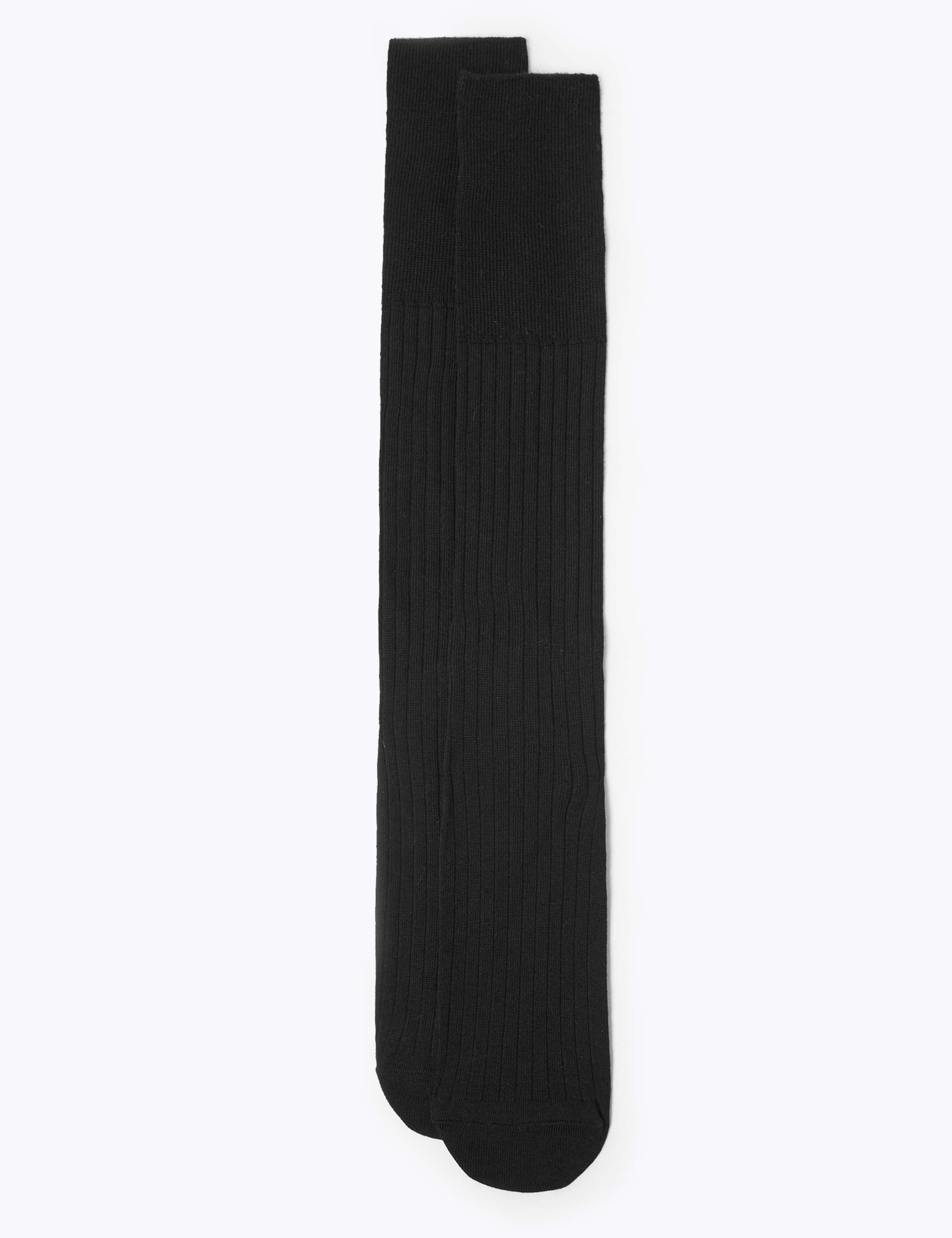 2pk Lambswool Rich Long Length Socks 1 of 2