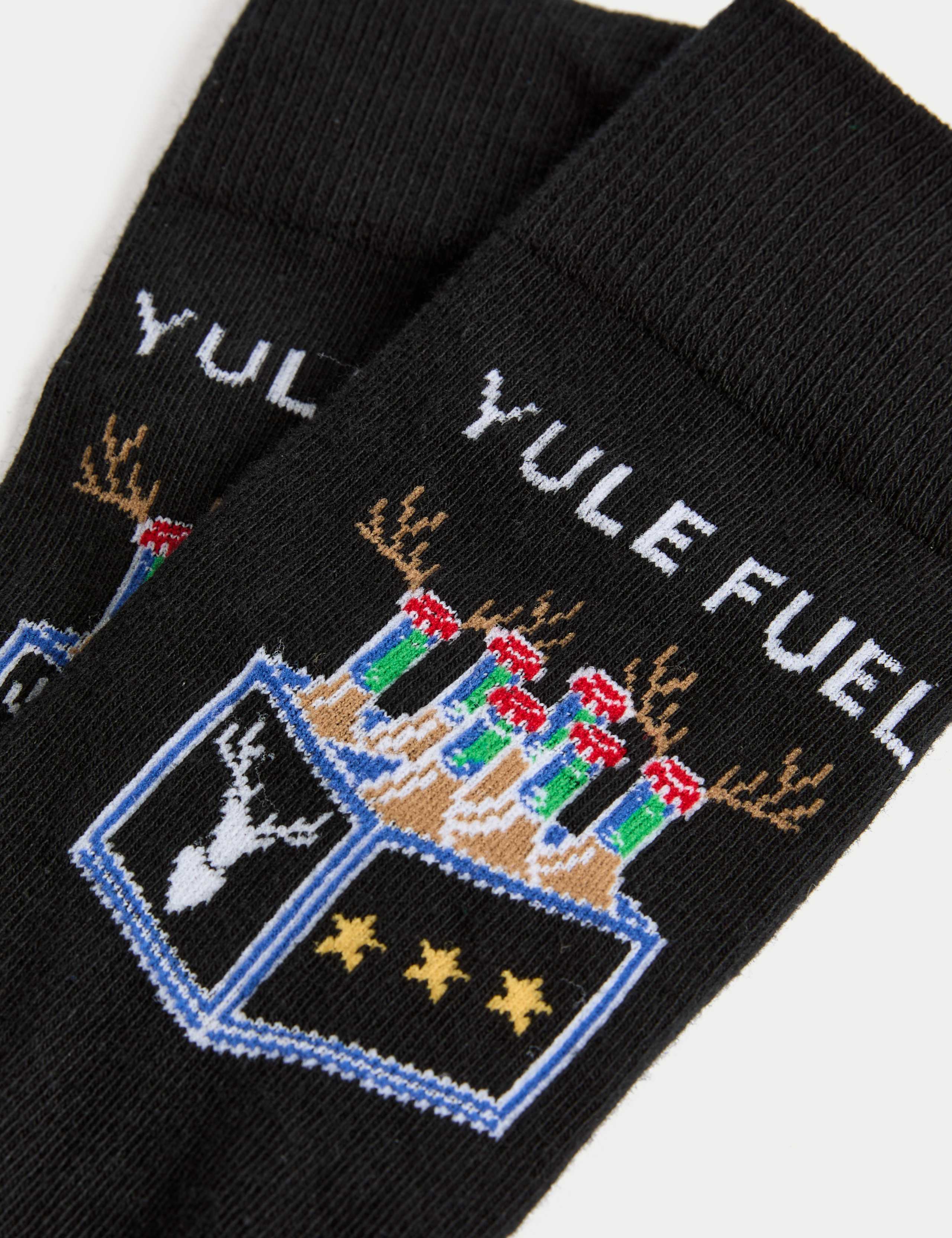 Cotton Rich Yule Fuel Christmas Socks 2 of 3