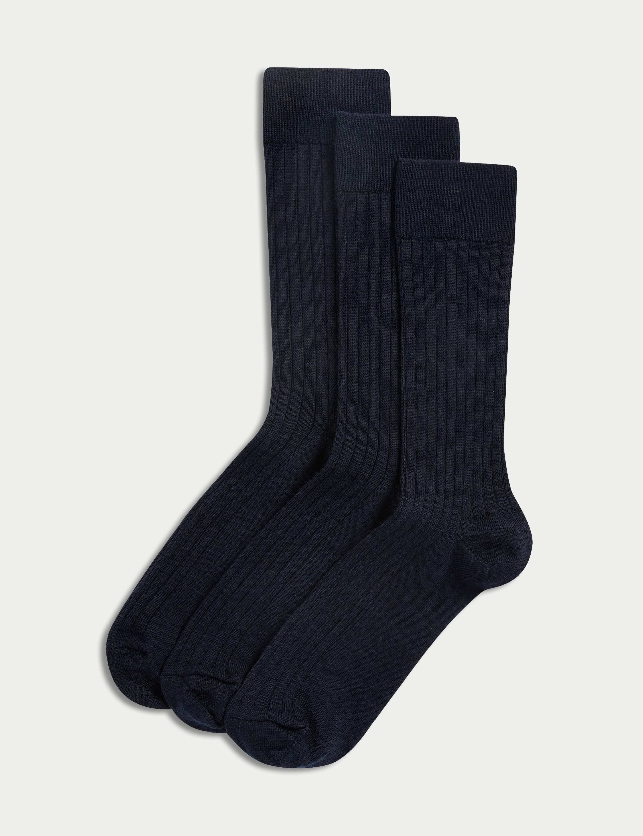 3 Pack Lambswool Rich Socks 1 of 2