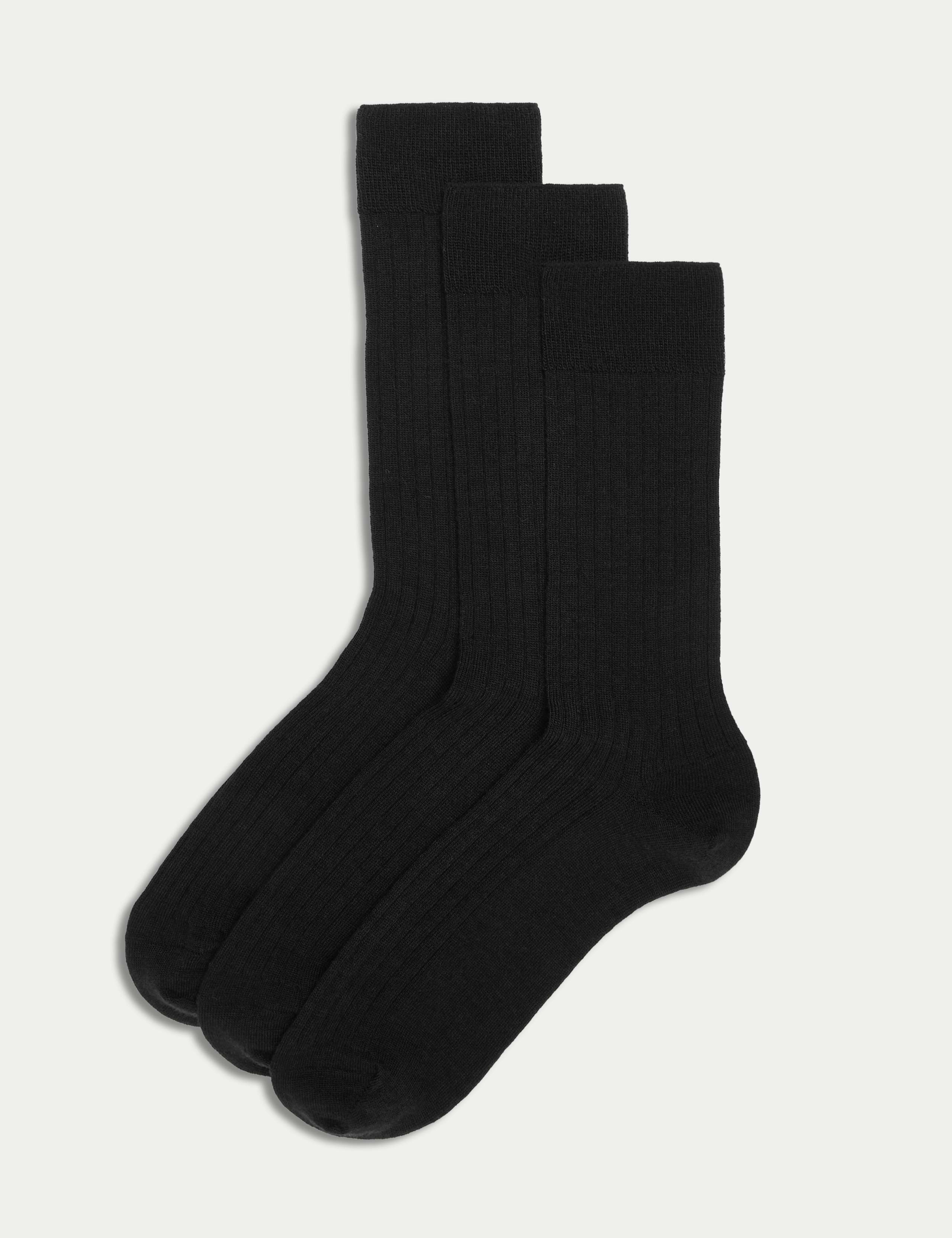 3 Pack Lambswool Rich Socks 1 of 2