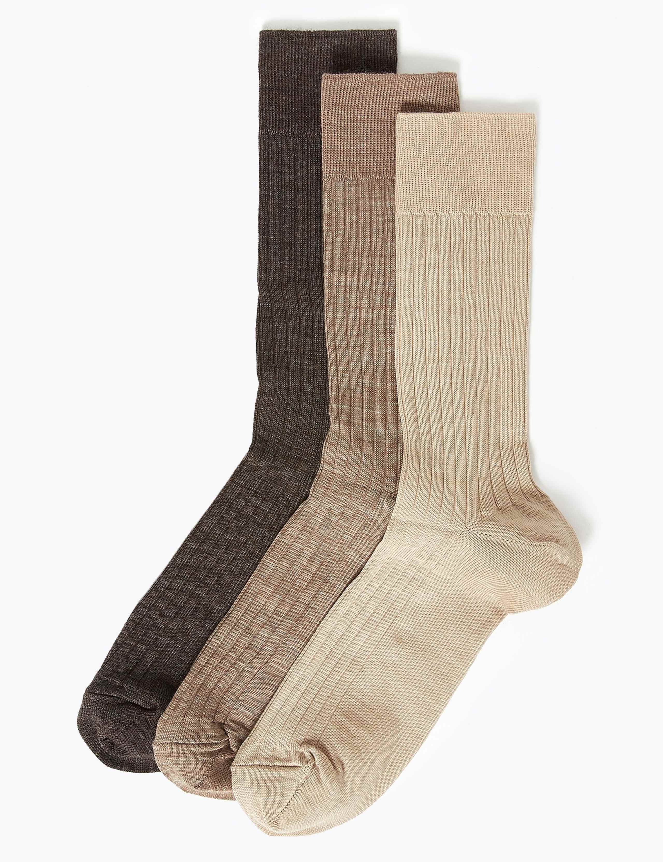 3 Pack Lambswool Smart Socks 1 of 2