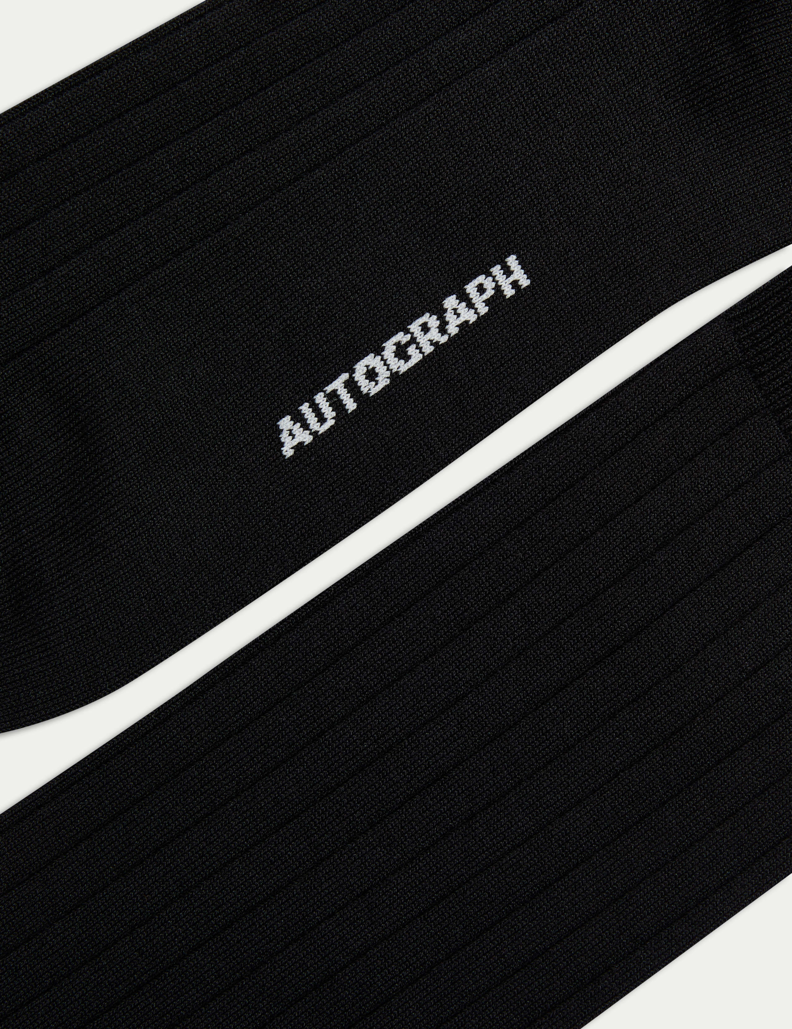 3 Pack Egyptian Cotton Rich Ribbed Socks 2 of 2