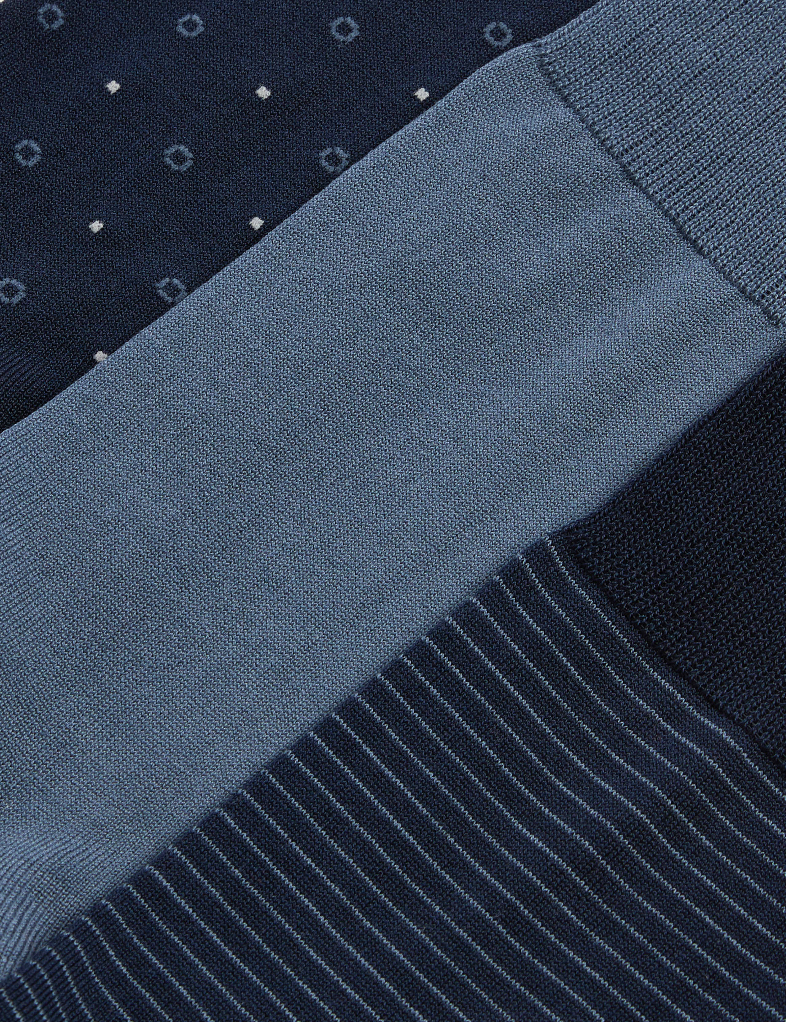 3 Pack Assorted Mercerised Cotton Rich Socks 2 of 2