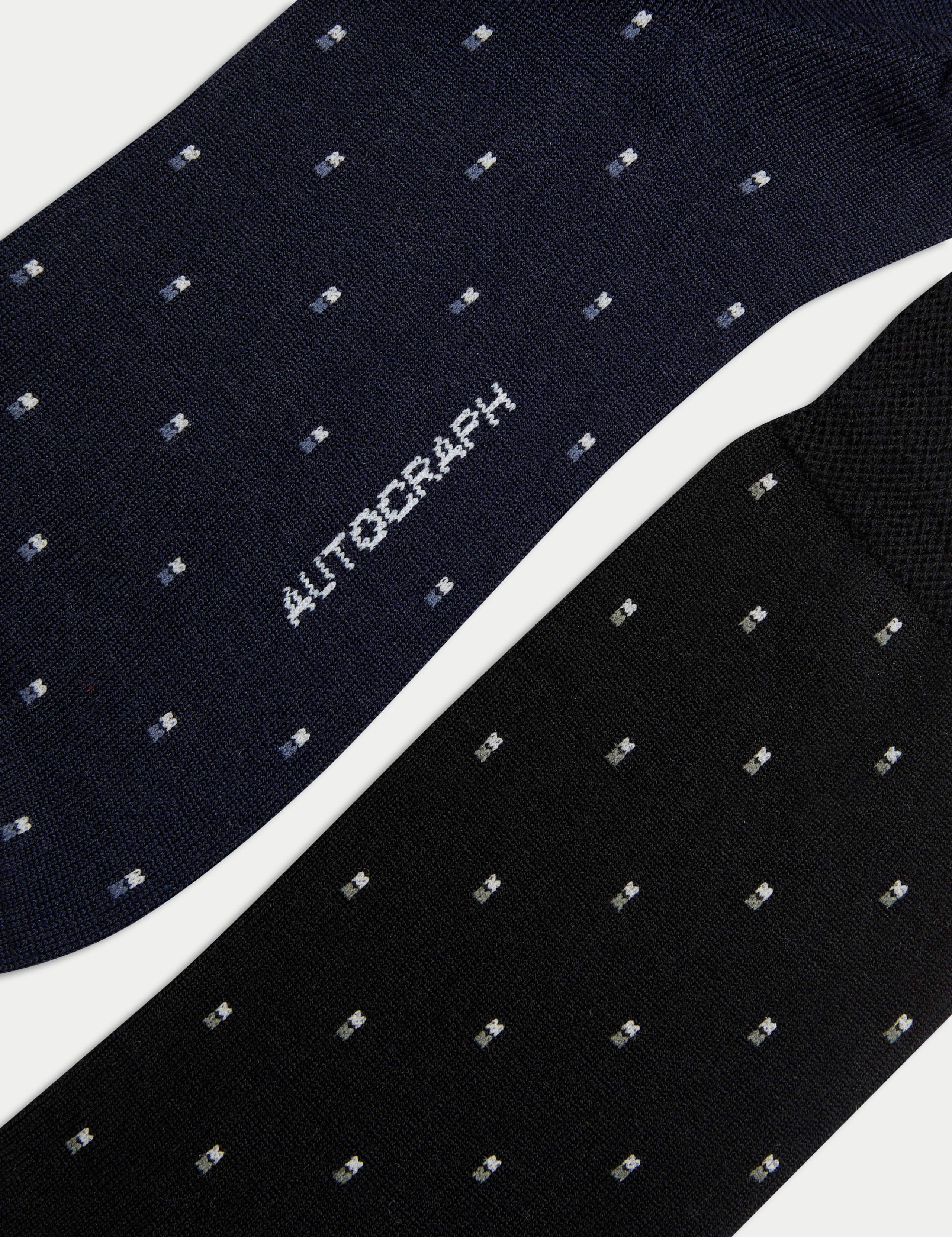 3pk Merino Wool Blend Design Socks 2 of 2