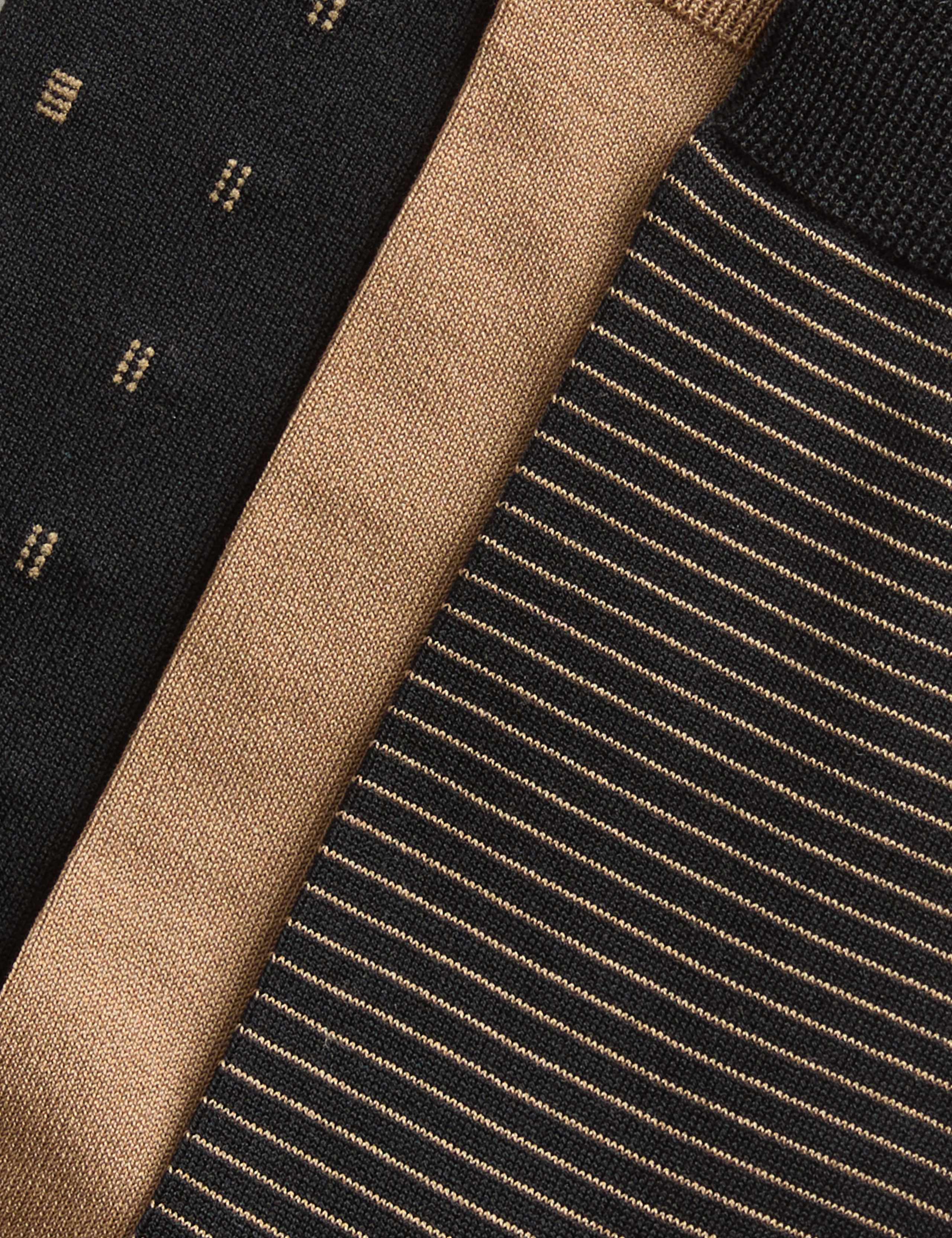 3 Pack Assorted Design Mercerised Cotton Blend Socks 2 of 2