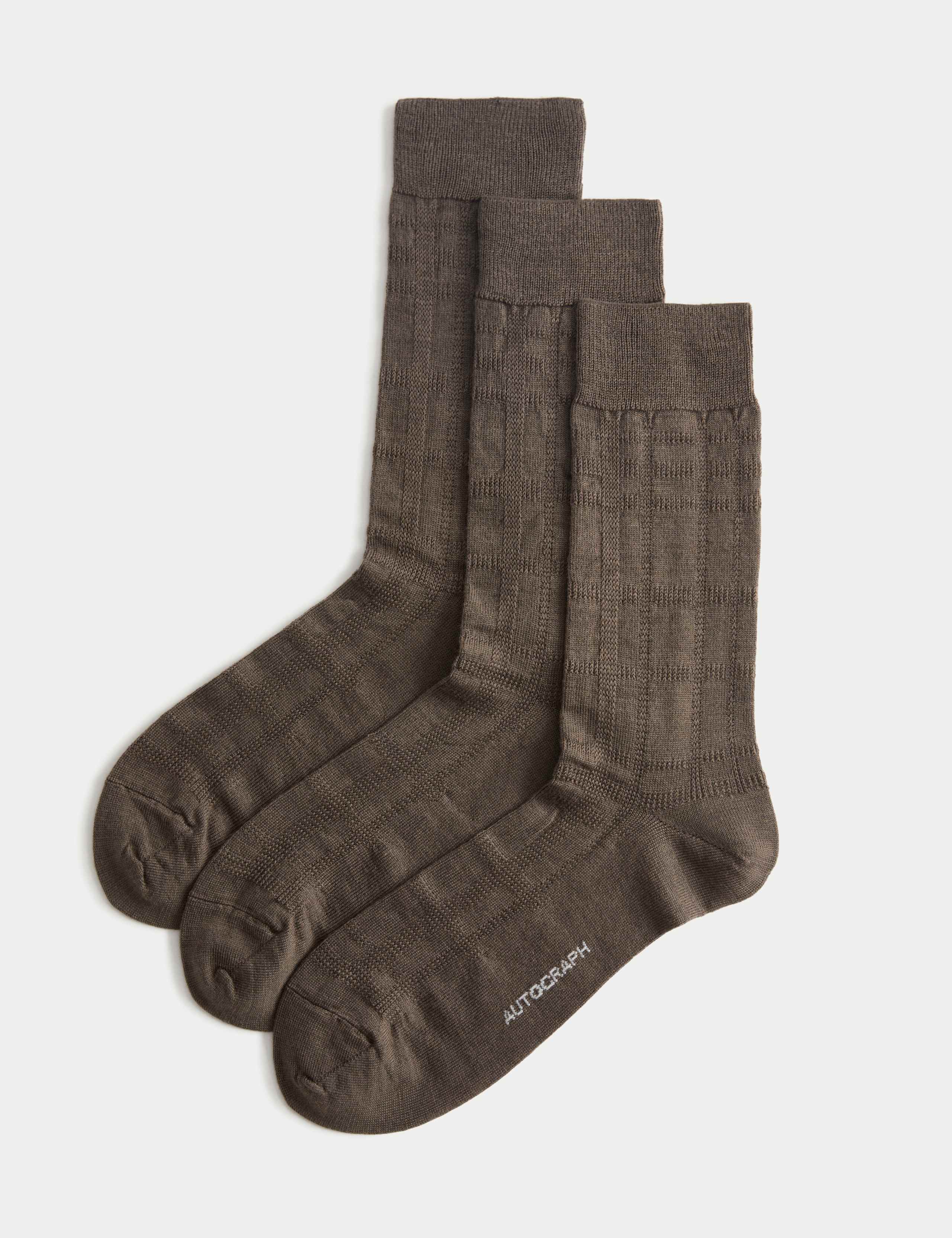3 Pack Merino Wool Blend Thermal Socks 1 of 2