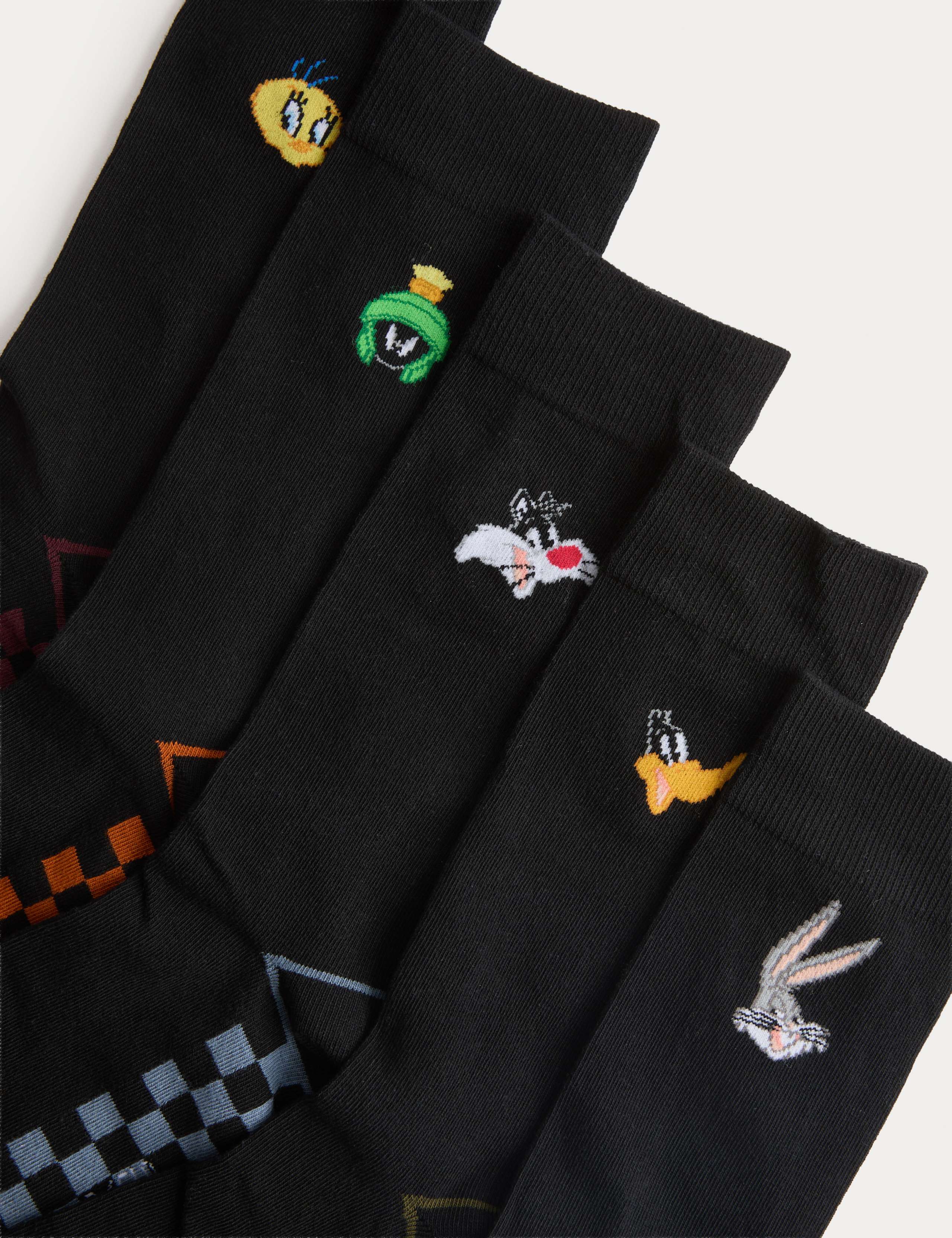 5pk Cotton Rich Looney Tunes™ Socks 2 of 2