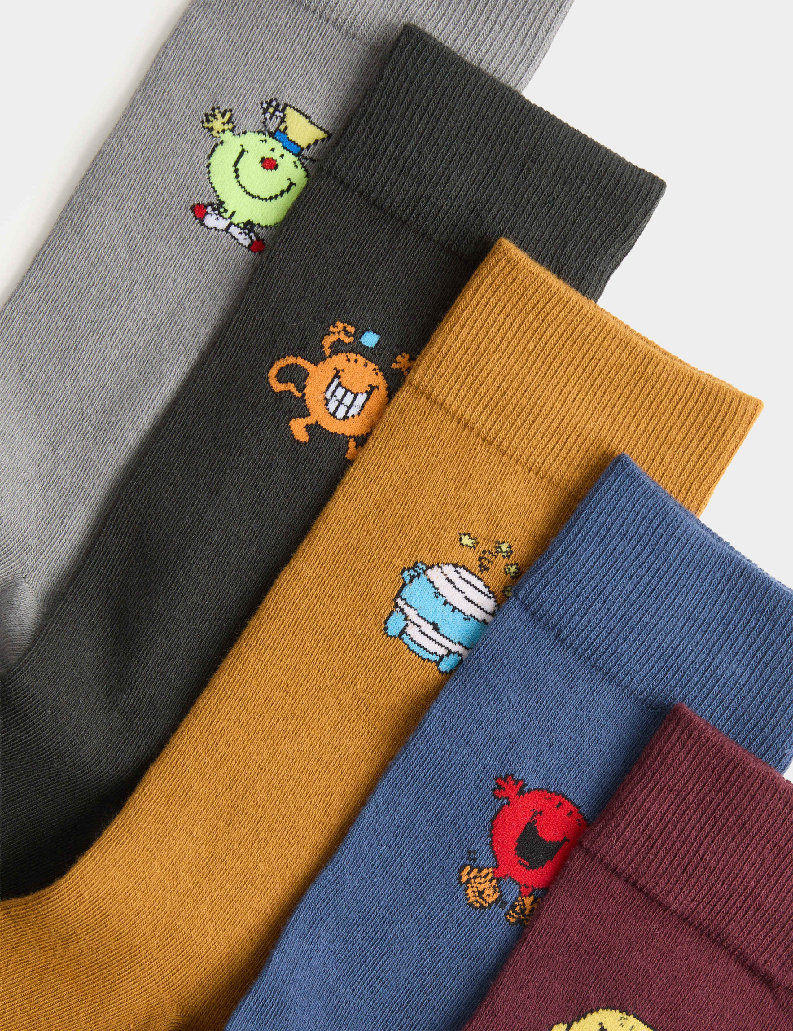 5pk Cotton Rich Mr Men Socks 2 of 2