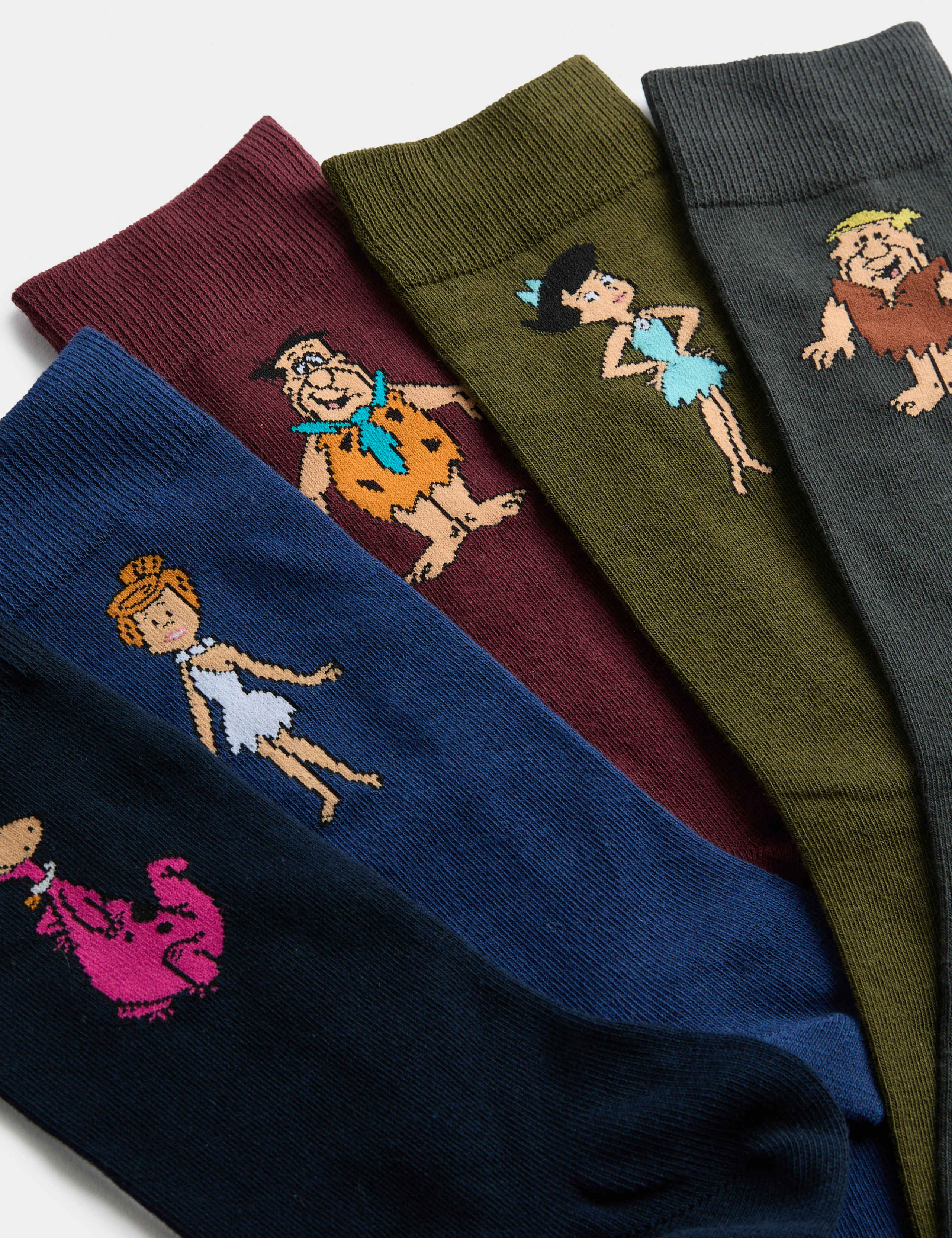5 Pack The Flintstones™ Cotton Rich Socks 2 of 2
