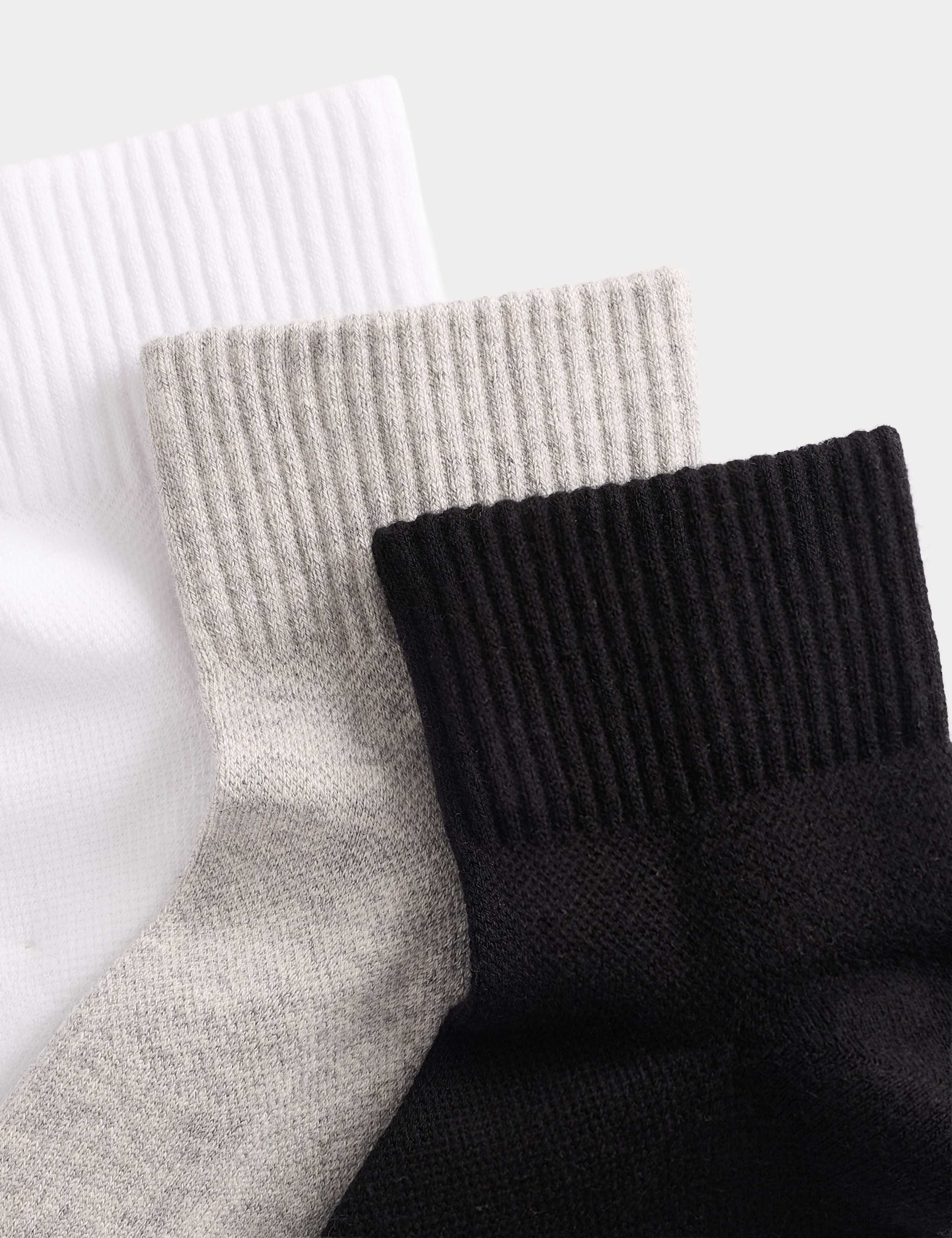 3 Pack Cotton Rich Quarter Socks 2 of 2
