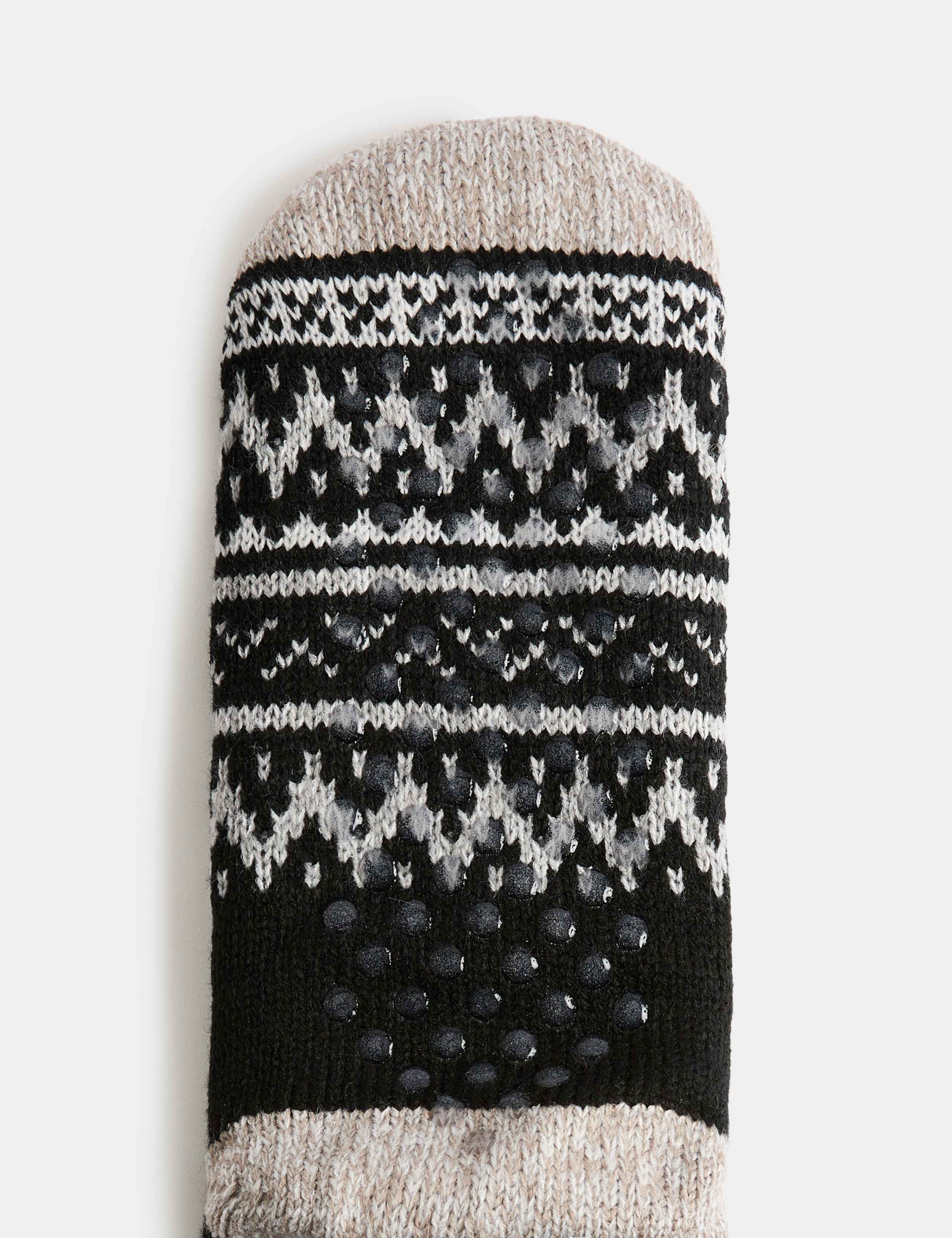 Fair Isle Slipper Socks 2 of 2