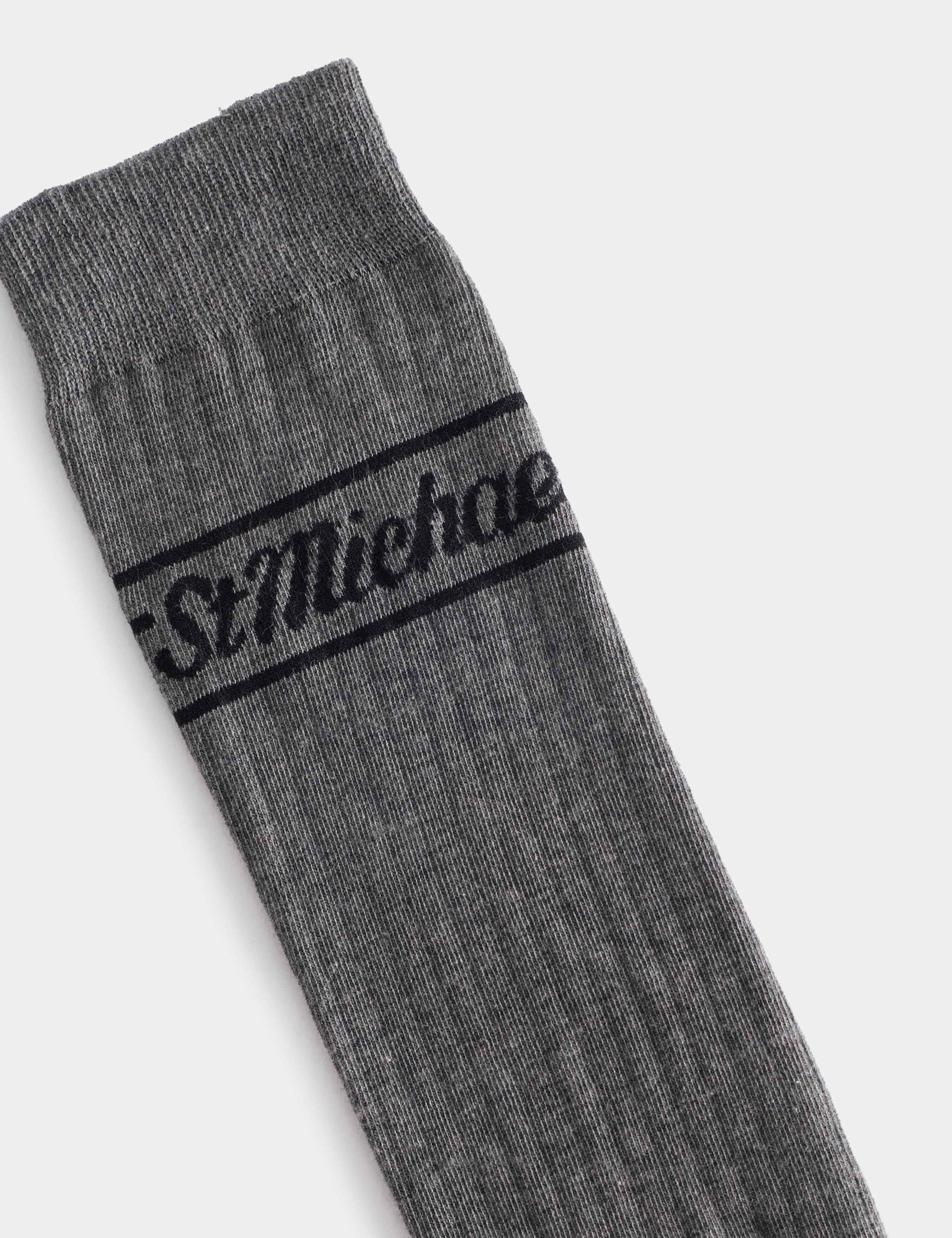 Logo Pima Cotton Rich Ribbed Long Socks 2 of 3
