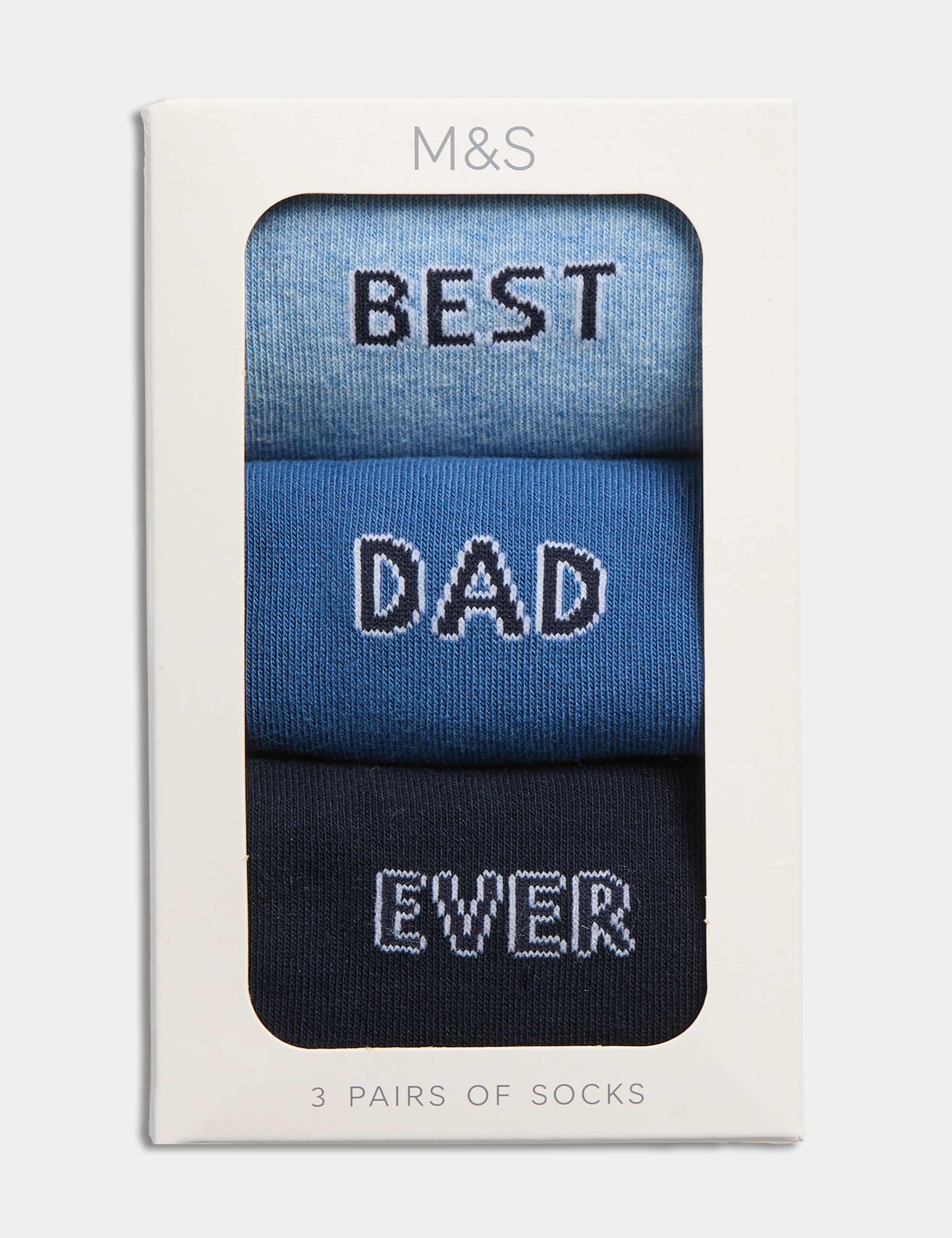 3pk Best Dad Ever Cotton Rich Socks 3 of 3