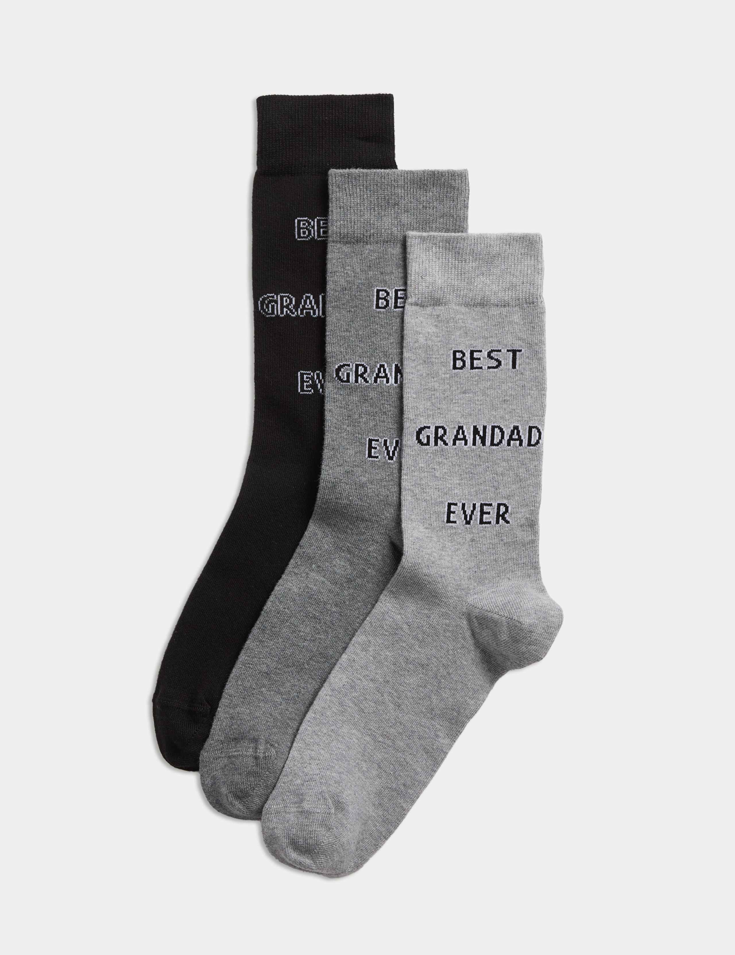 3pk Best Grandad Ever Socks 1 of 3