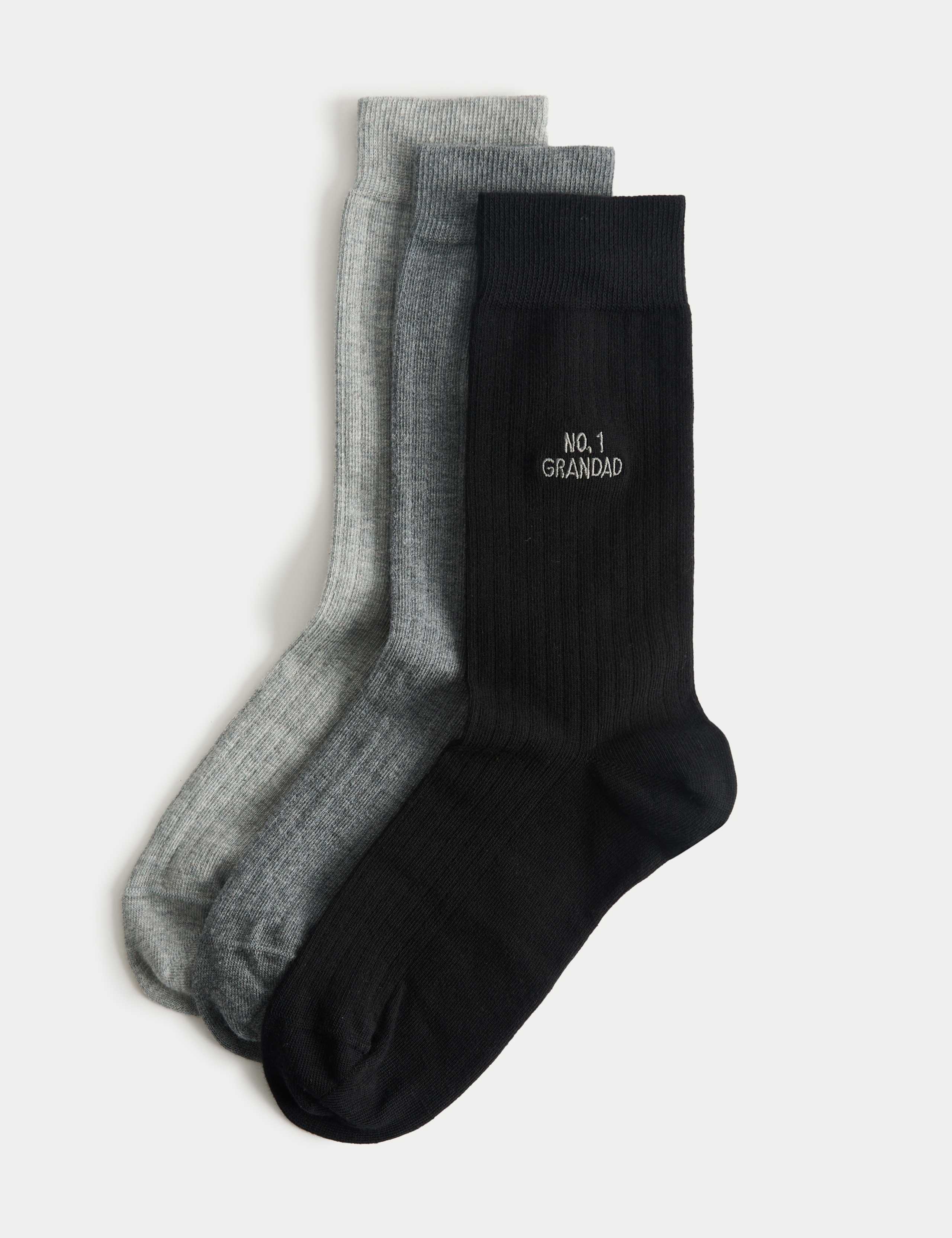 3 Pack Cotton Rich No.1 Grandad Socks 2 of 3