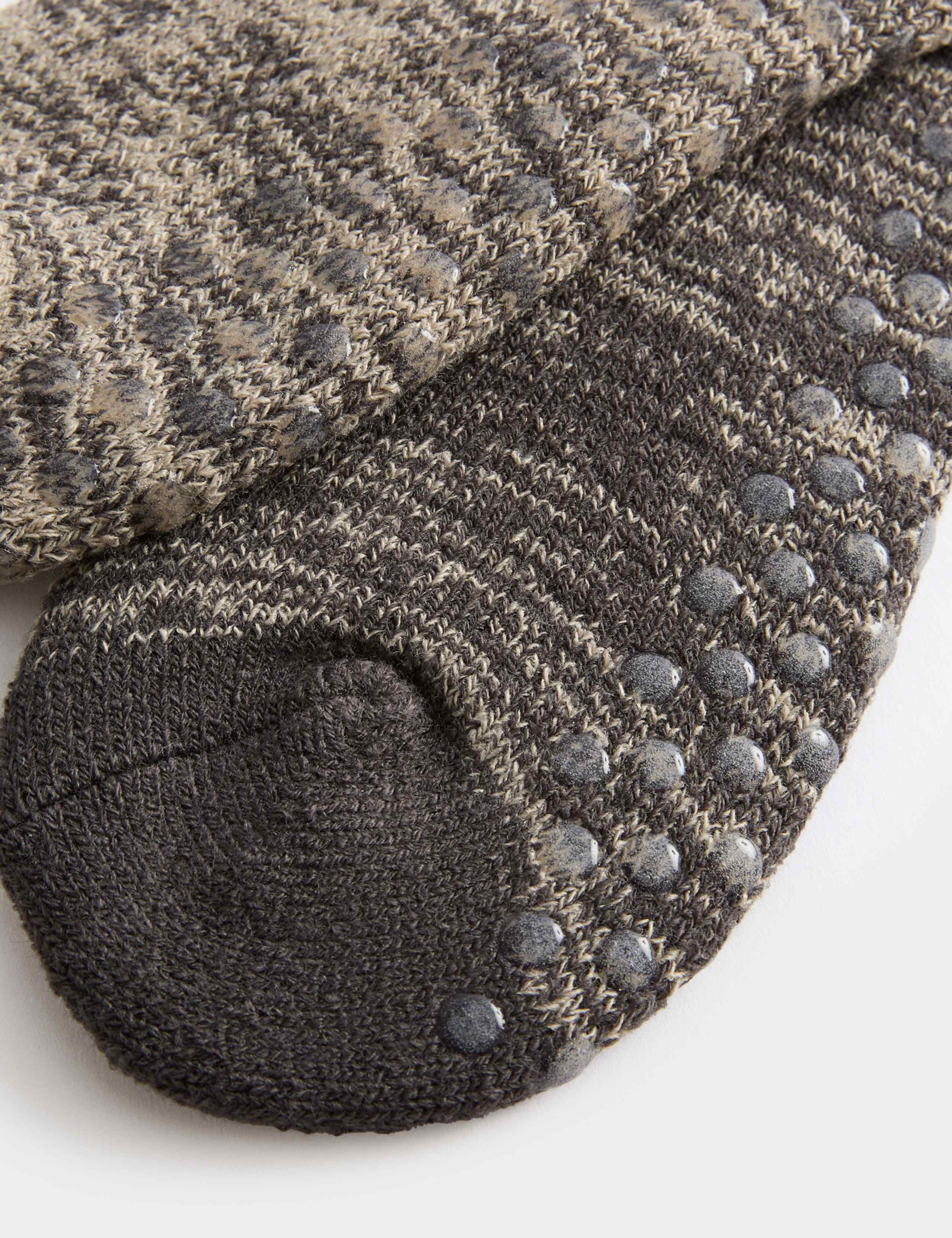 2pk Short Slipper Socks With Wool 2 of 2