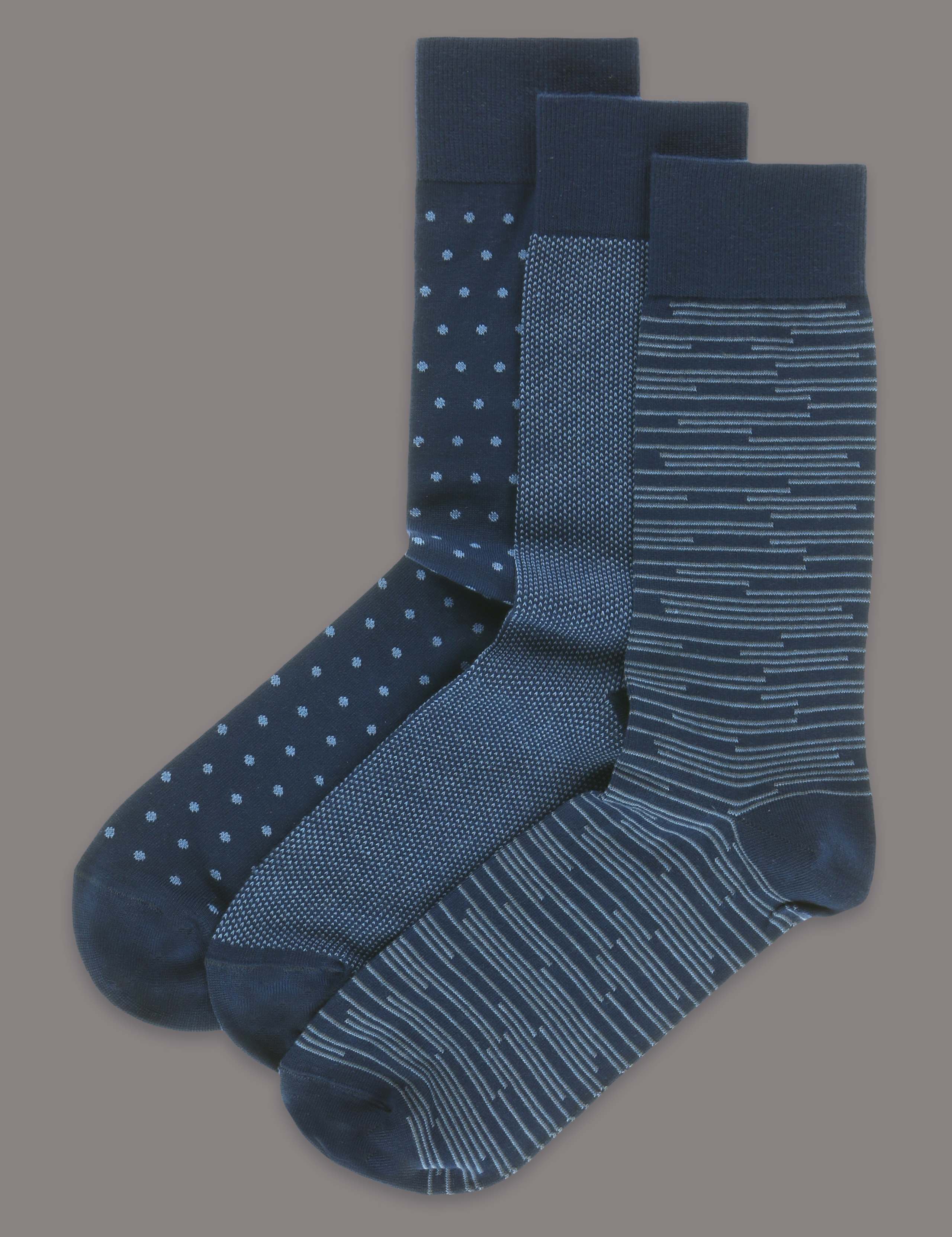 3 Pairs of Modal Blend Socks | Autograph | M&S