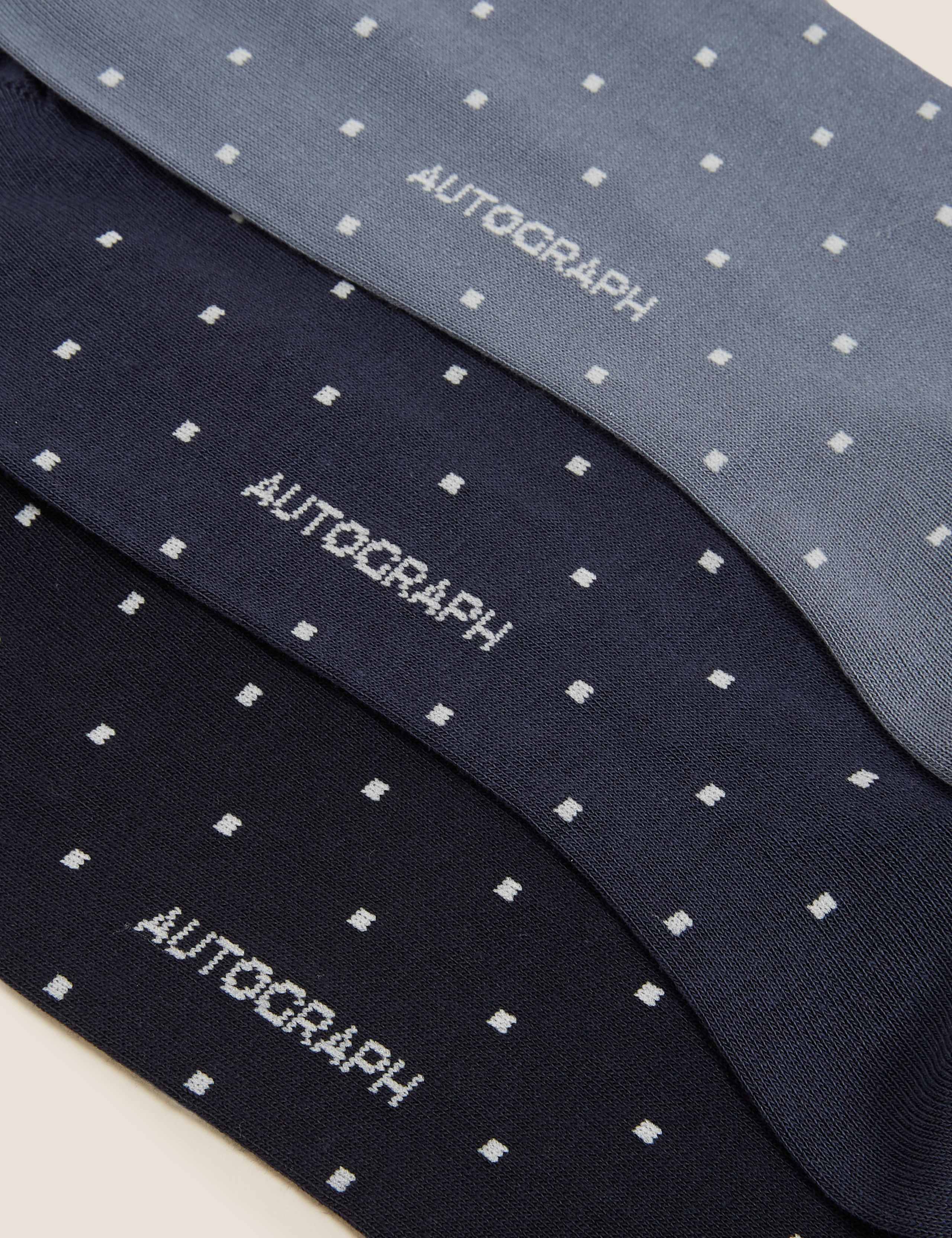 3pk Premium Cotton Polka Dot Socks 2 of 2