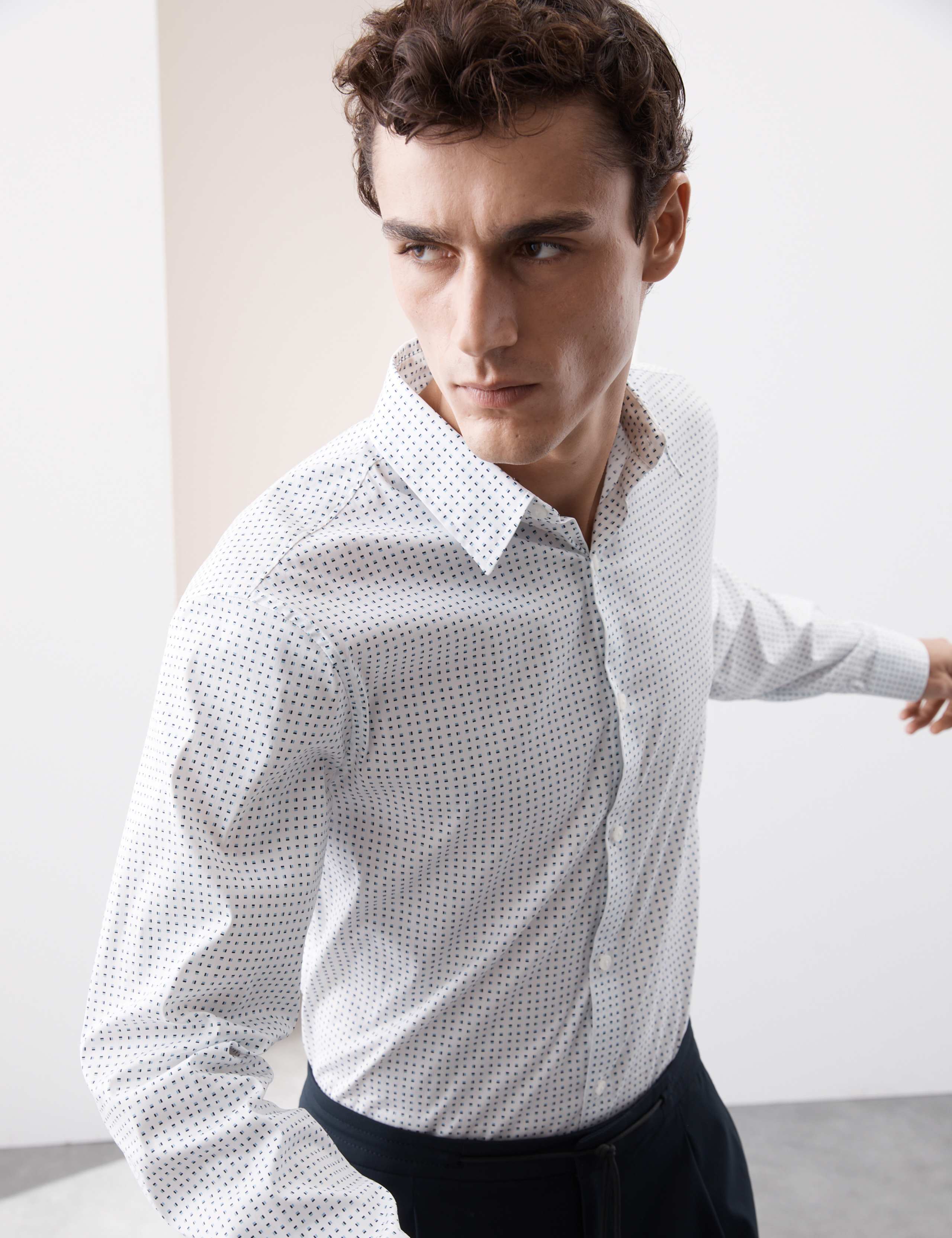 Slim Fit Performance Print Shirt 1 of 7