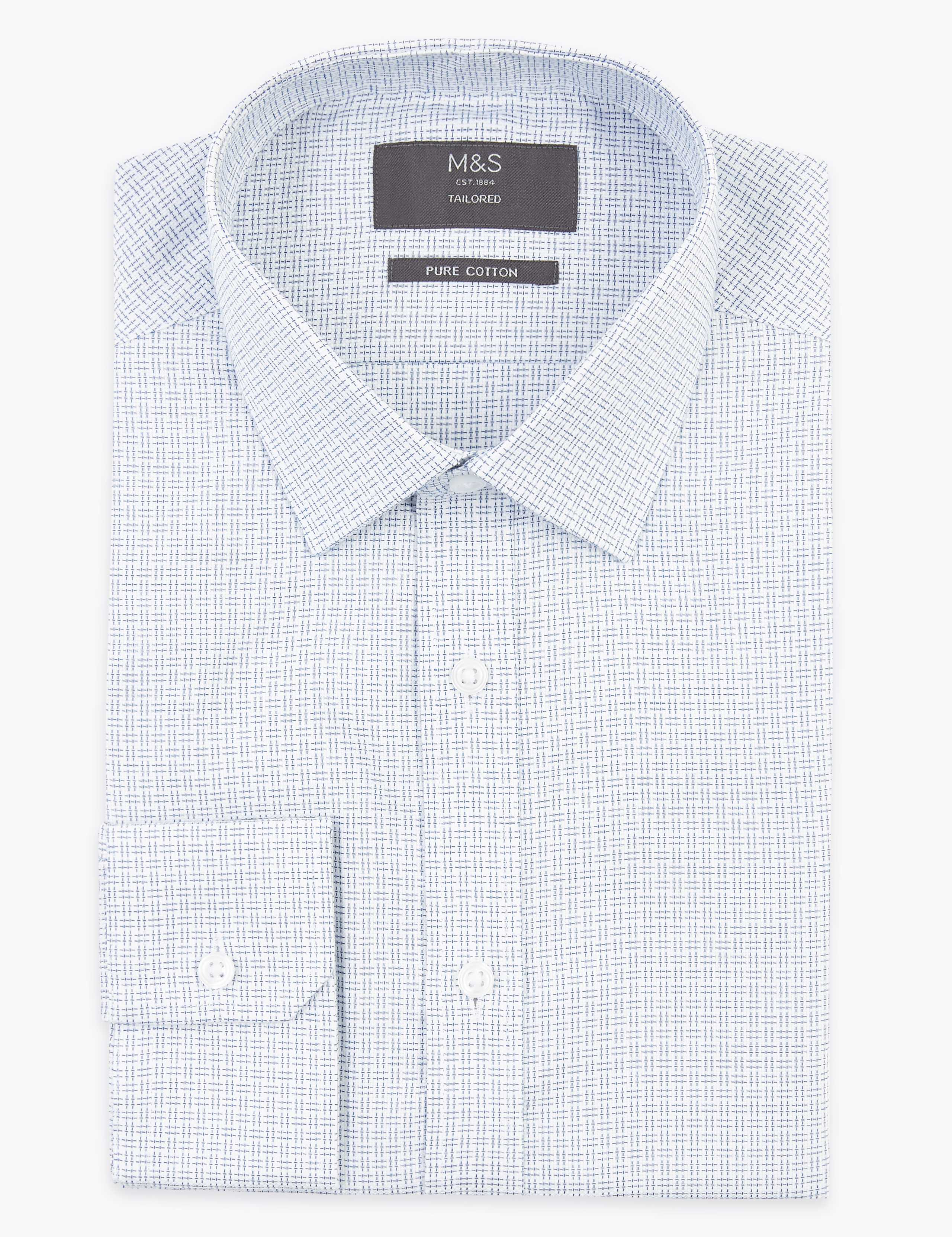 Tailored Fit Pure Cotton Pattern Shirt 2 of 5