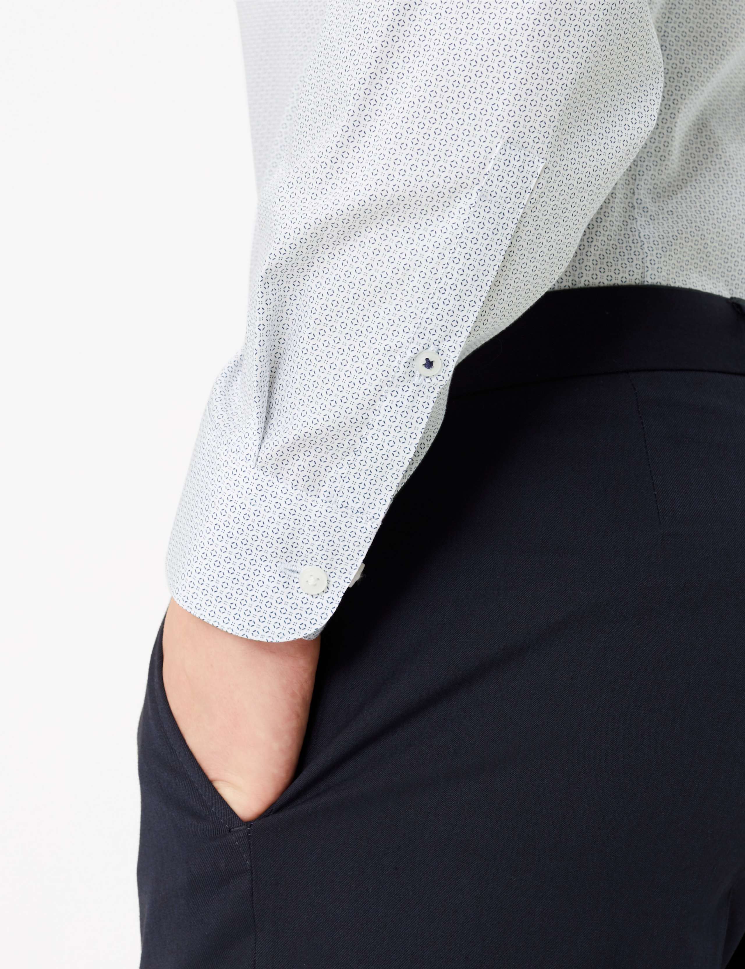Slim Fit Pure Cotton Geo Print Shirt 5 of 5
