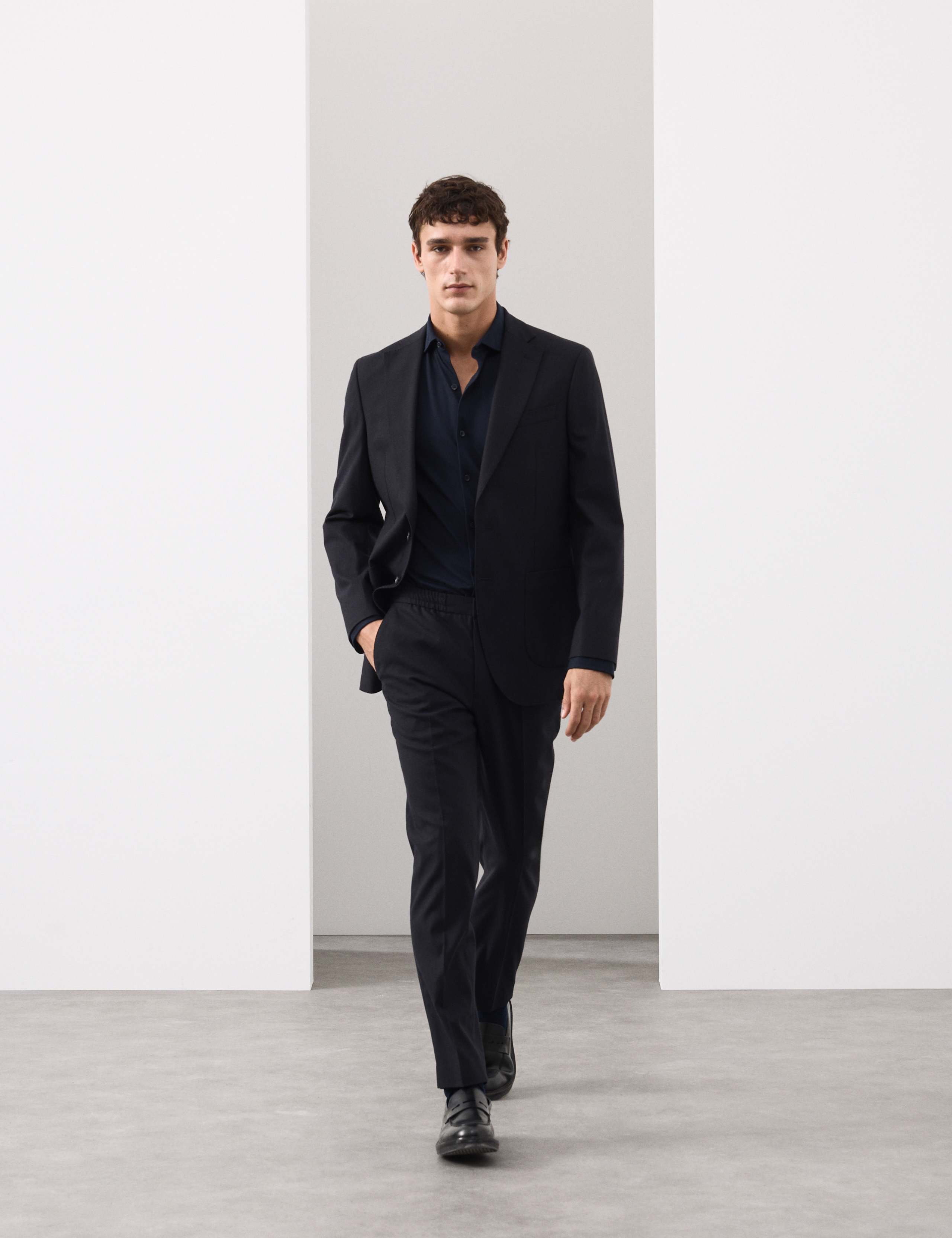 Tailored Fit Cotton Blend Pique Jersey Shirt 2 of 5