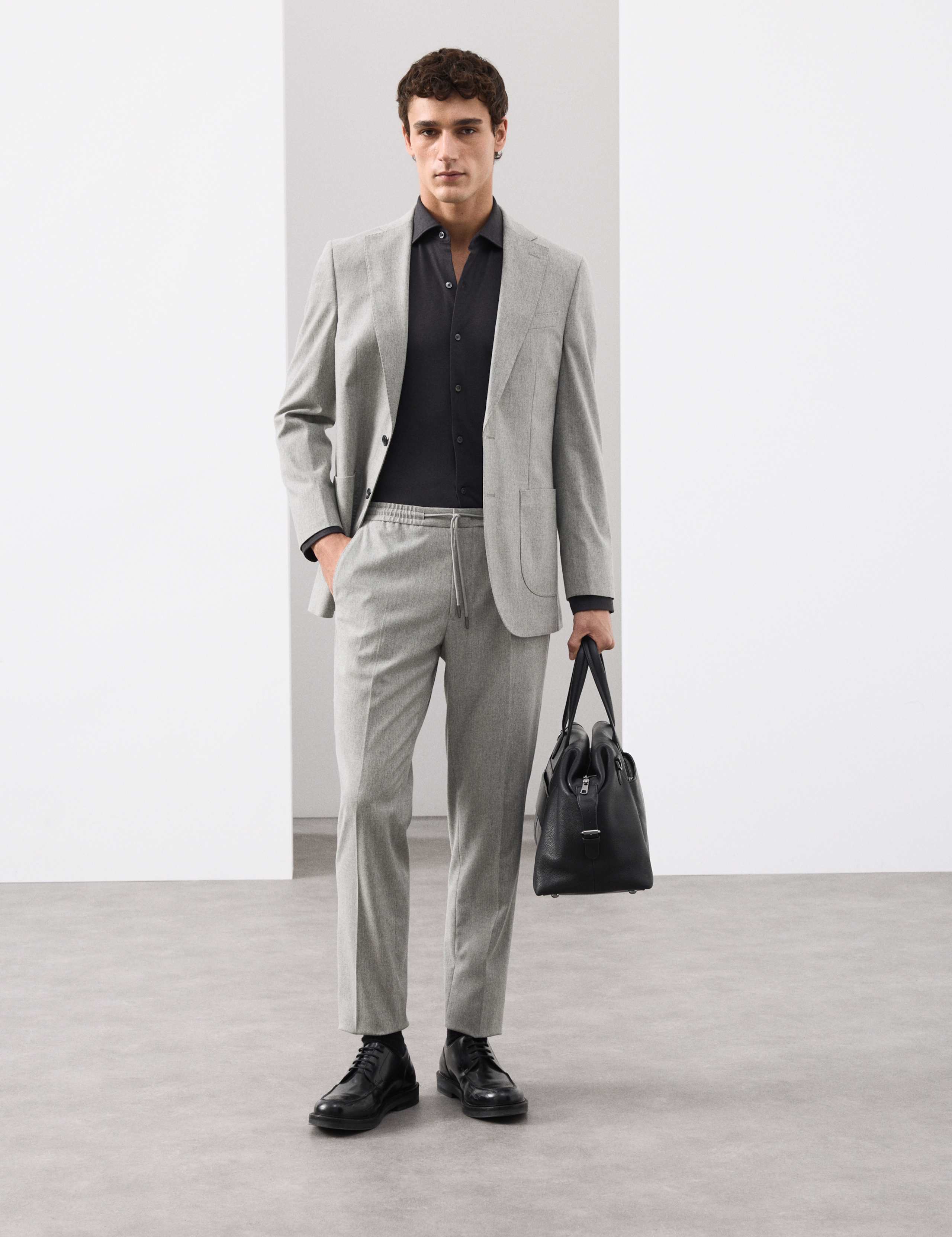 Tailored Fit Cotton Blend Pique Jersey Shirt 5 of 6