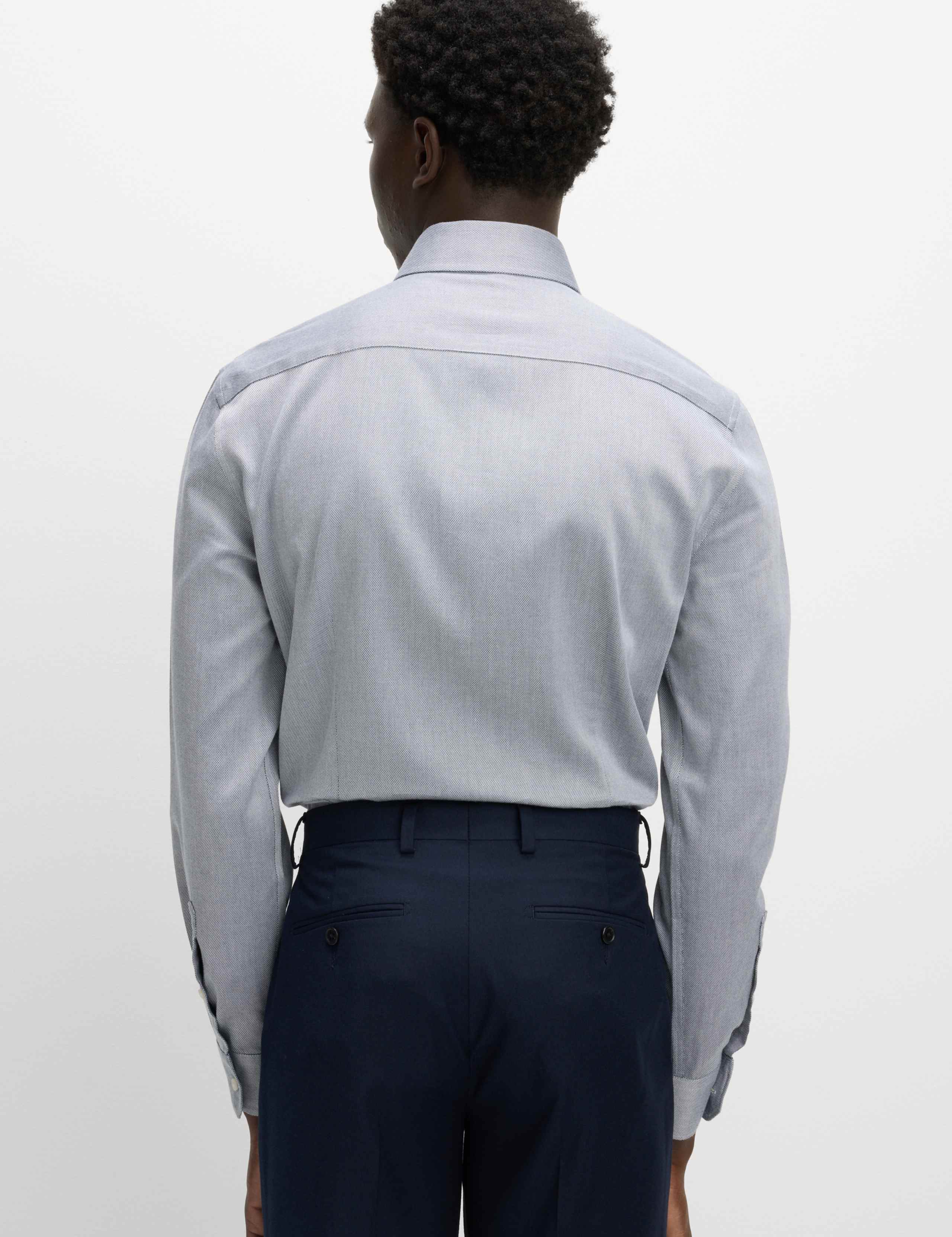 Slim Fit Ultimate Non Iron Pure Cotton Textured Shirt 7 of 8