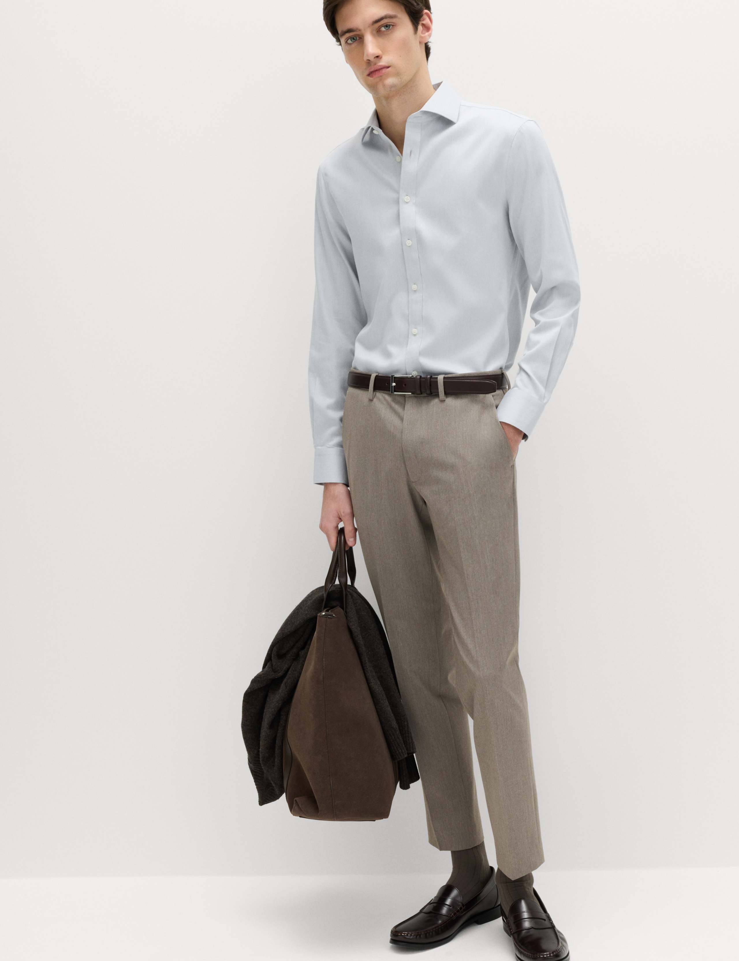 Slim Fit Ultimate Non Iron Pure Cotton Textured Shirt 4 of 6