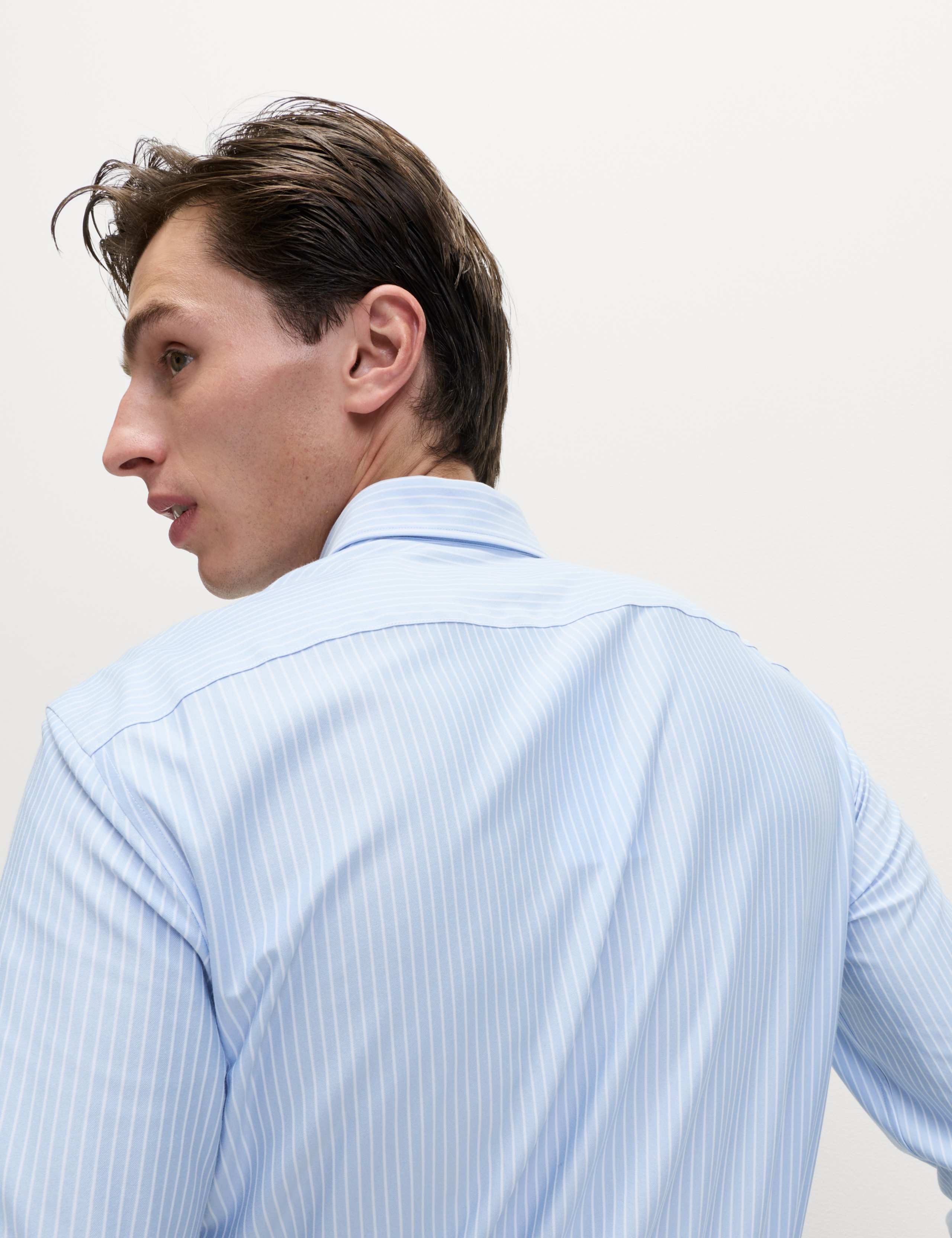 Regular Fit Ultimate Non Iron Jersey Striped Shirt 5 of 6