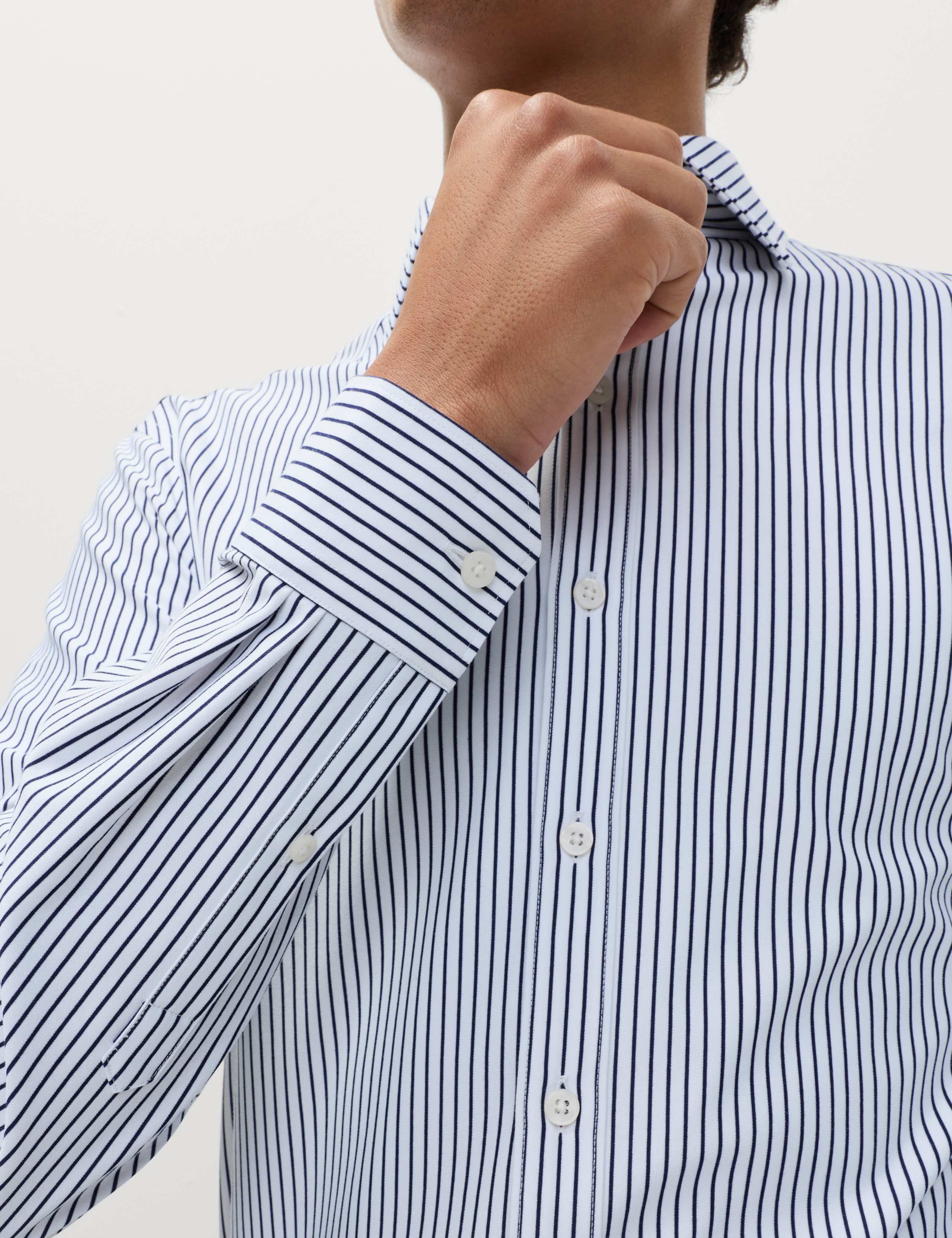 Regular Fit Ultimate Non Iron Jersey Striped Shirt 1 of 6