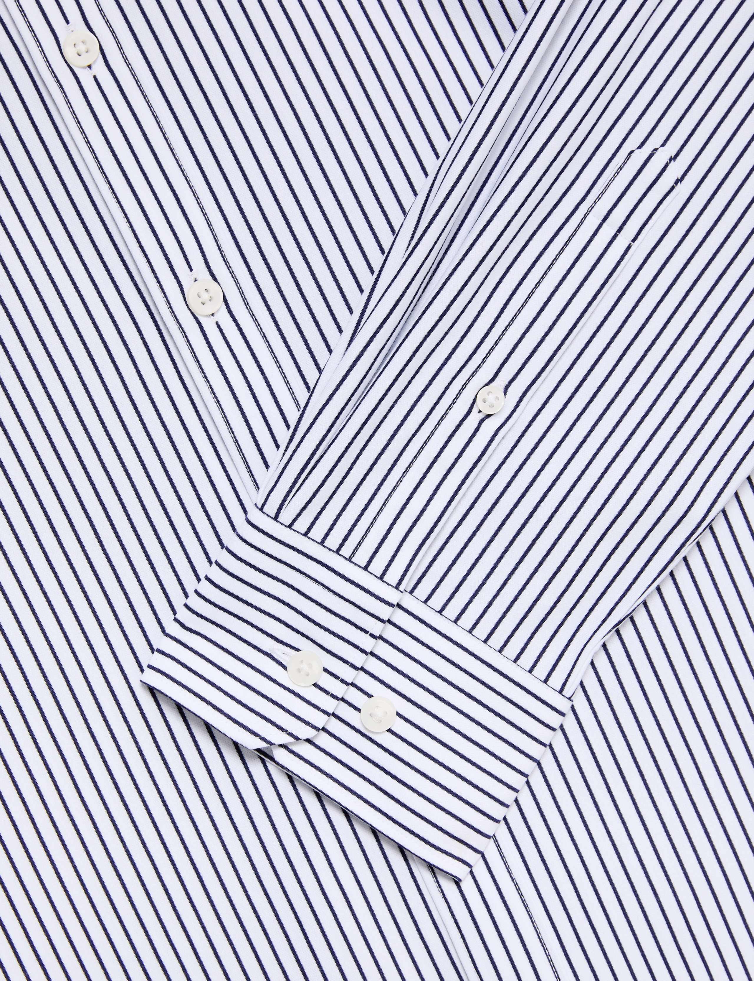 Regular Fit Ultimate Non Iron Jersey Striped Shirt 3 of 6