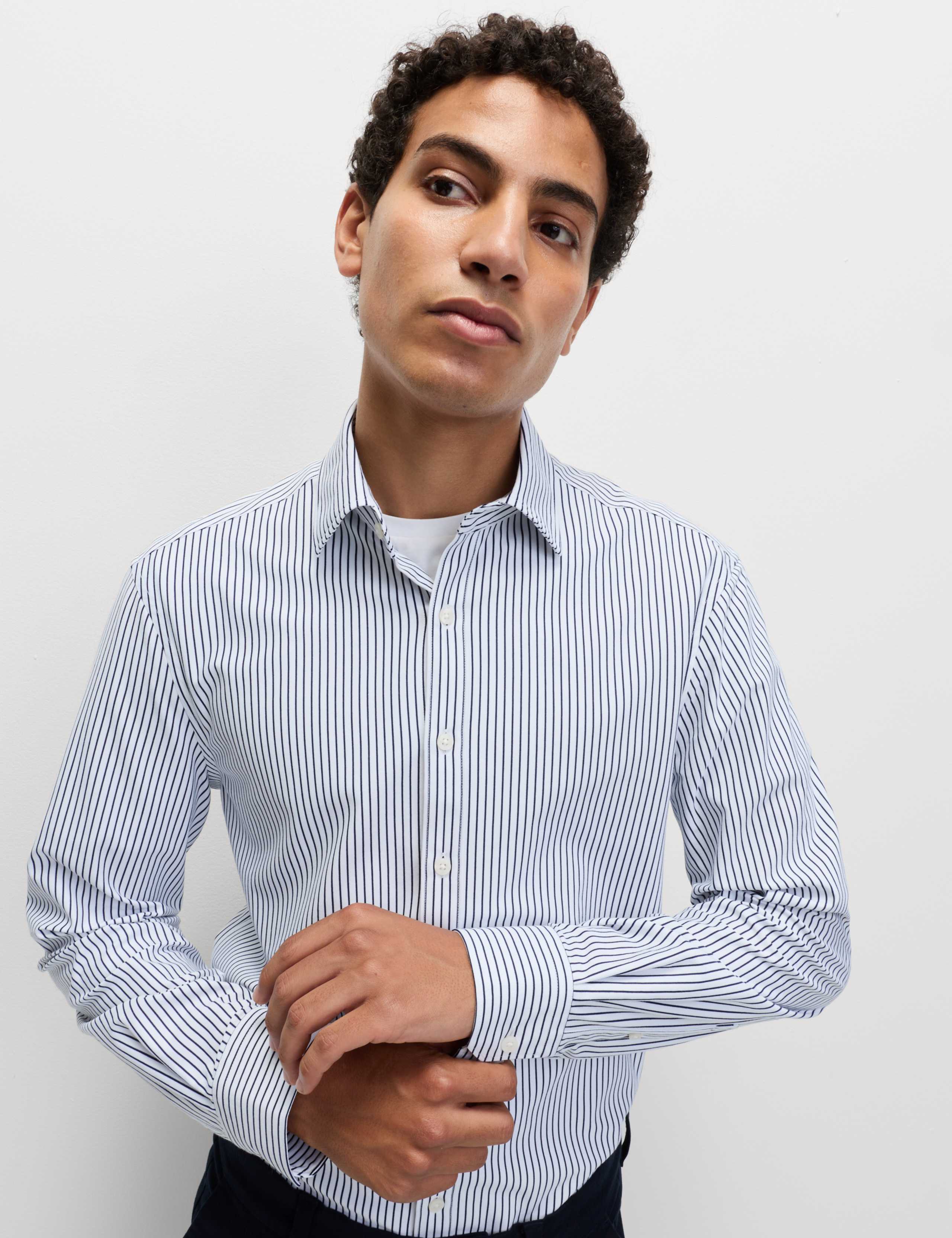 The Ultimate Regular Fit Non Iron Jersey Striped Shirt 4 of 6