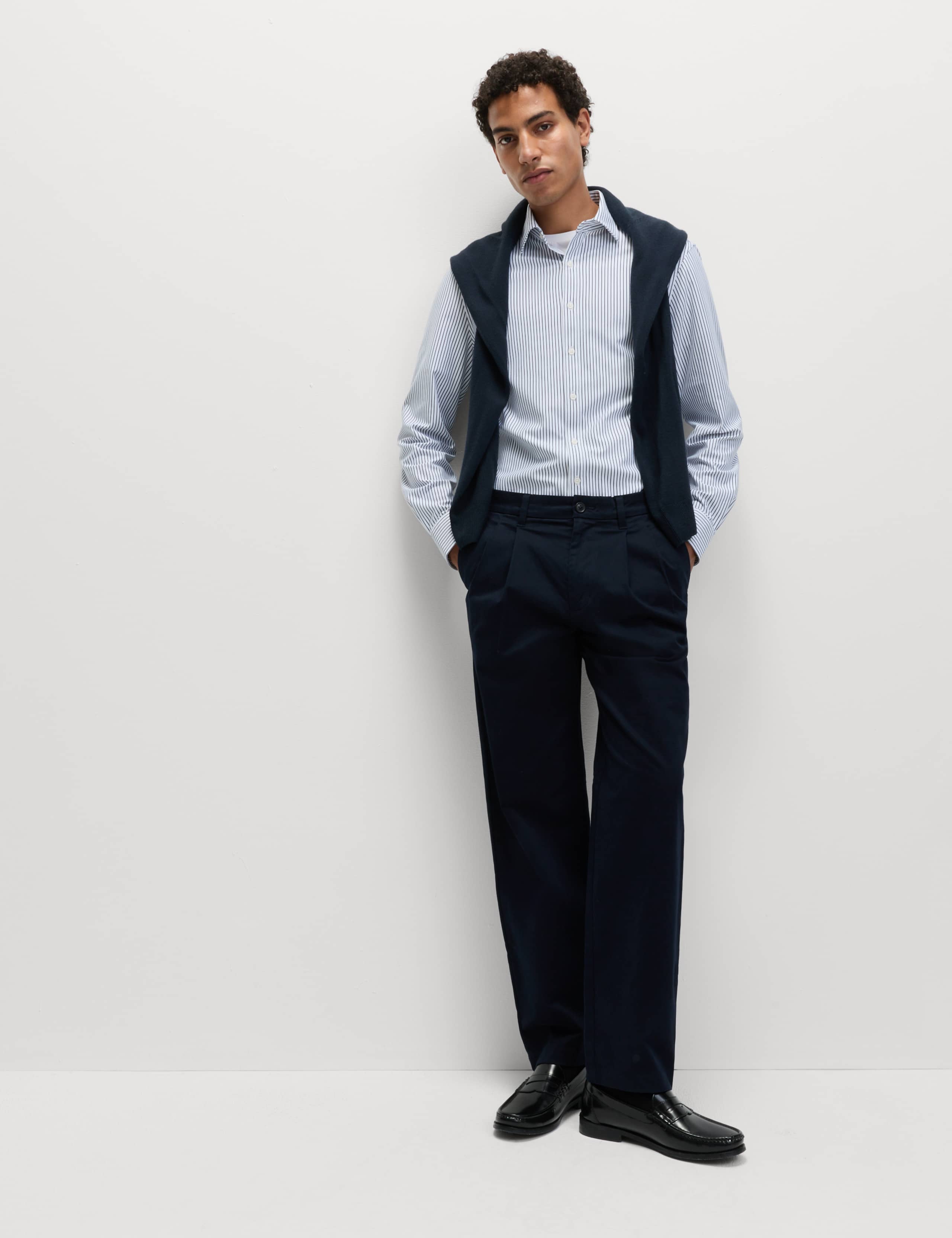 Regular Fit Ultimate Non Iron Jersey Striped Shirt 5 of 6