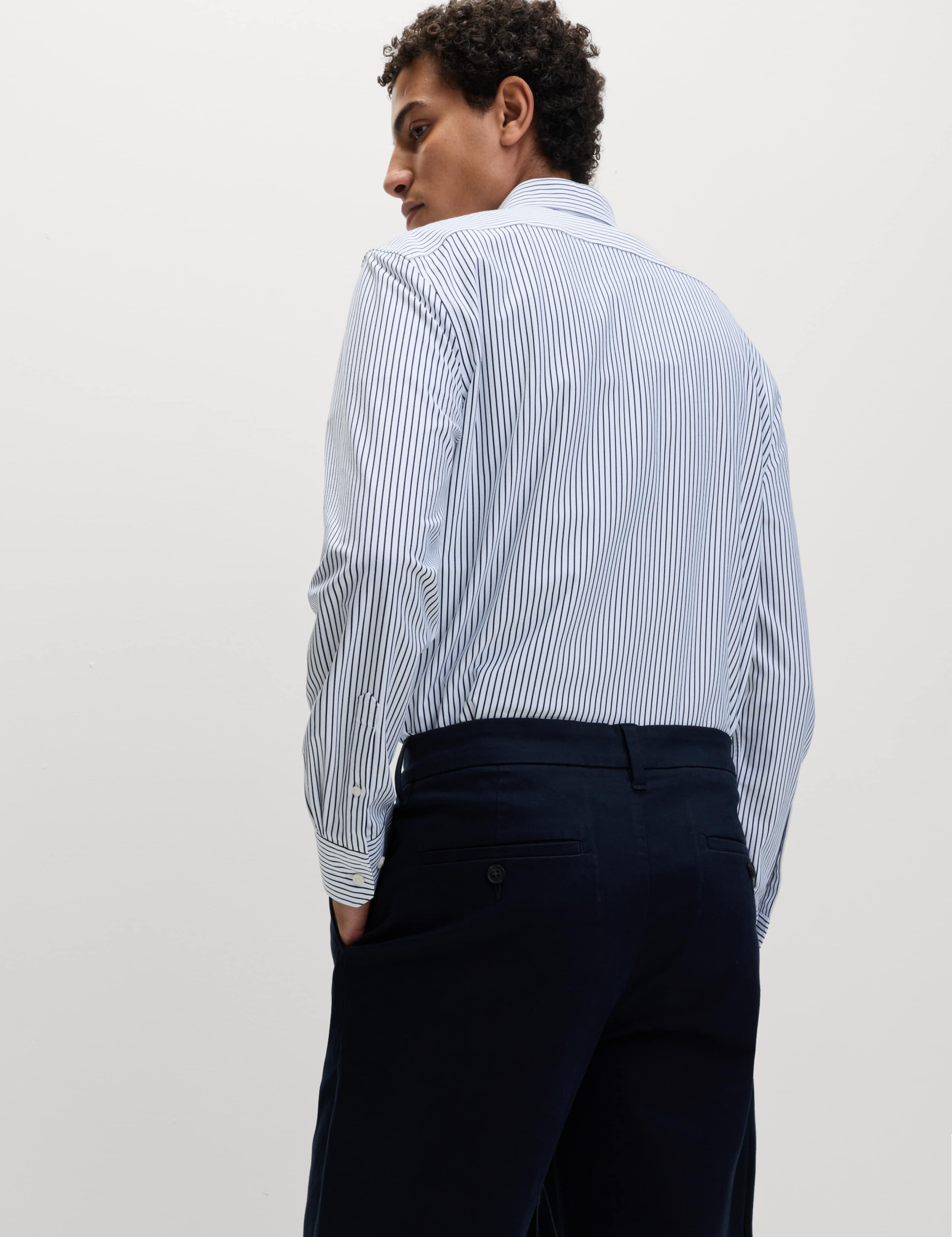The Ultimate Regular Fit Non Iron Jersey Striped Shirt 6 of 6